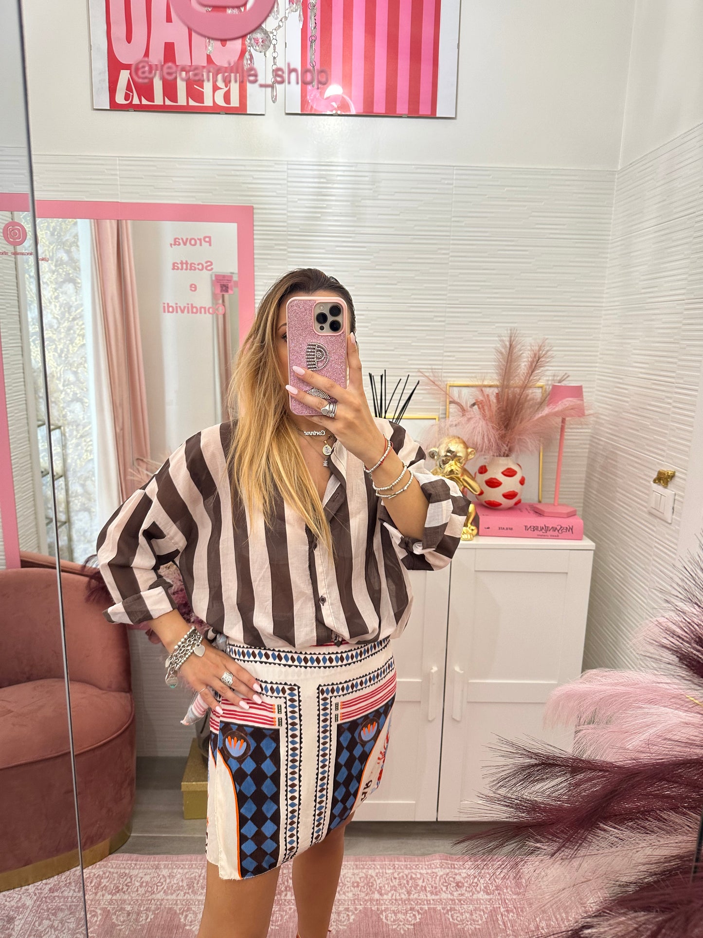 Mini gonna pareo aragosta