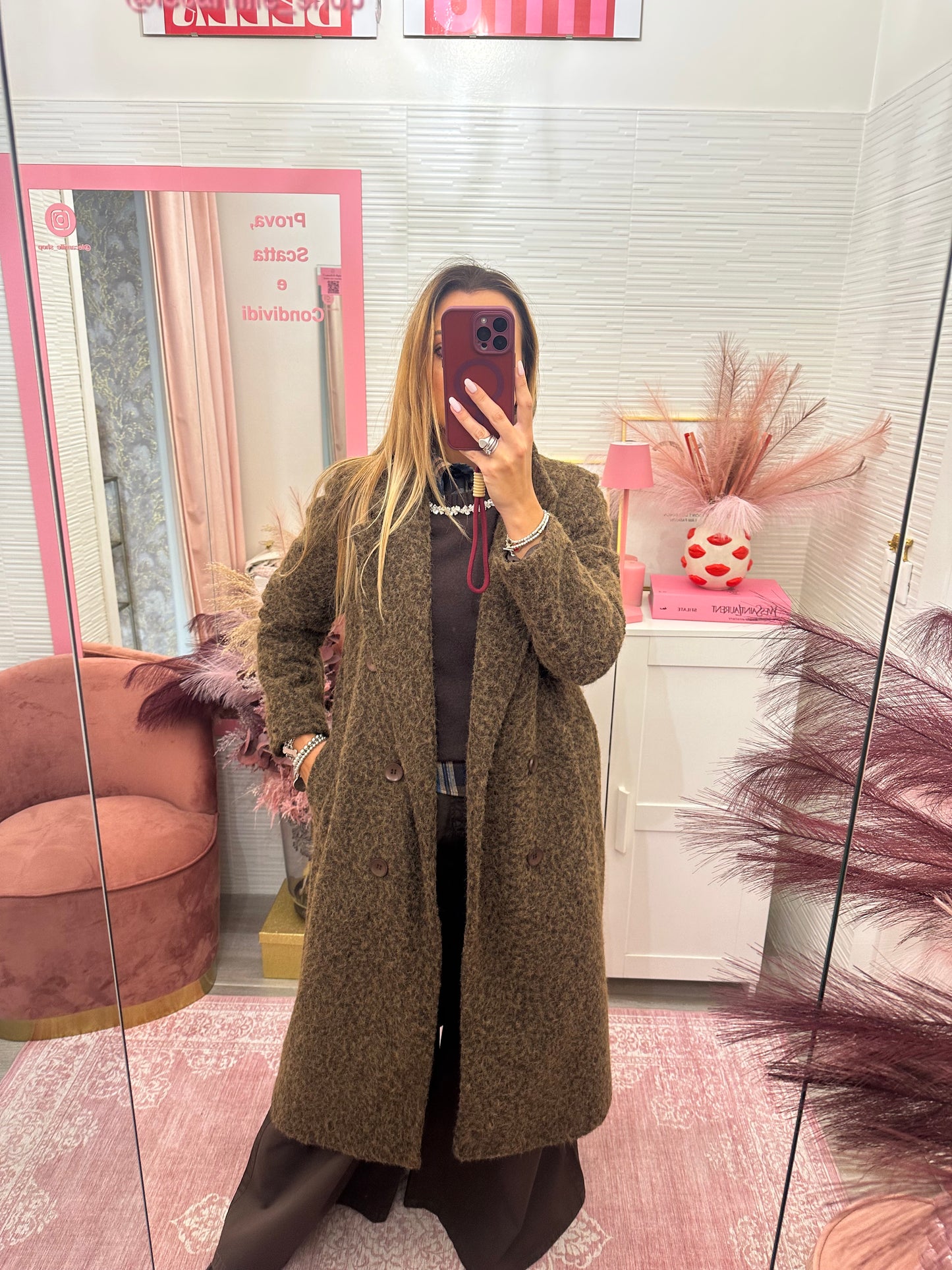 Cappotto lungo Bouclè