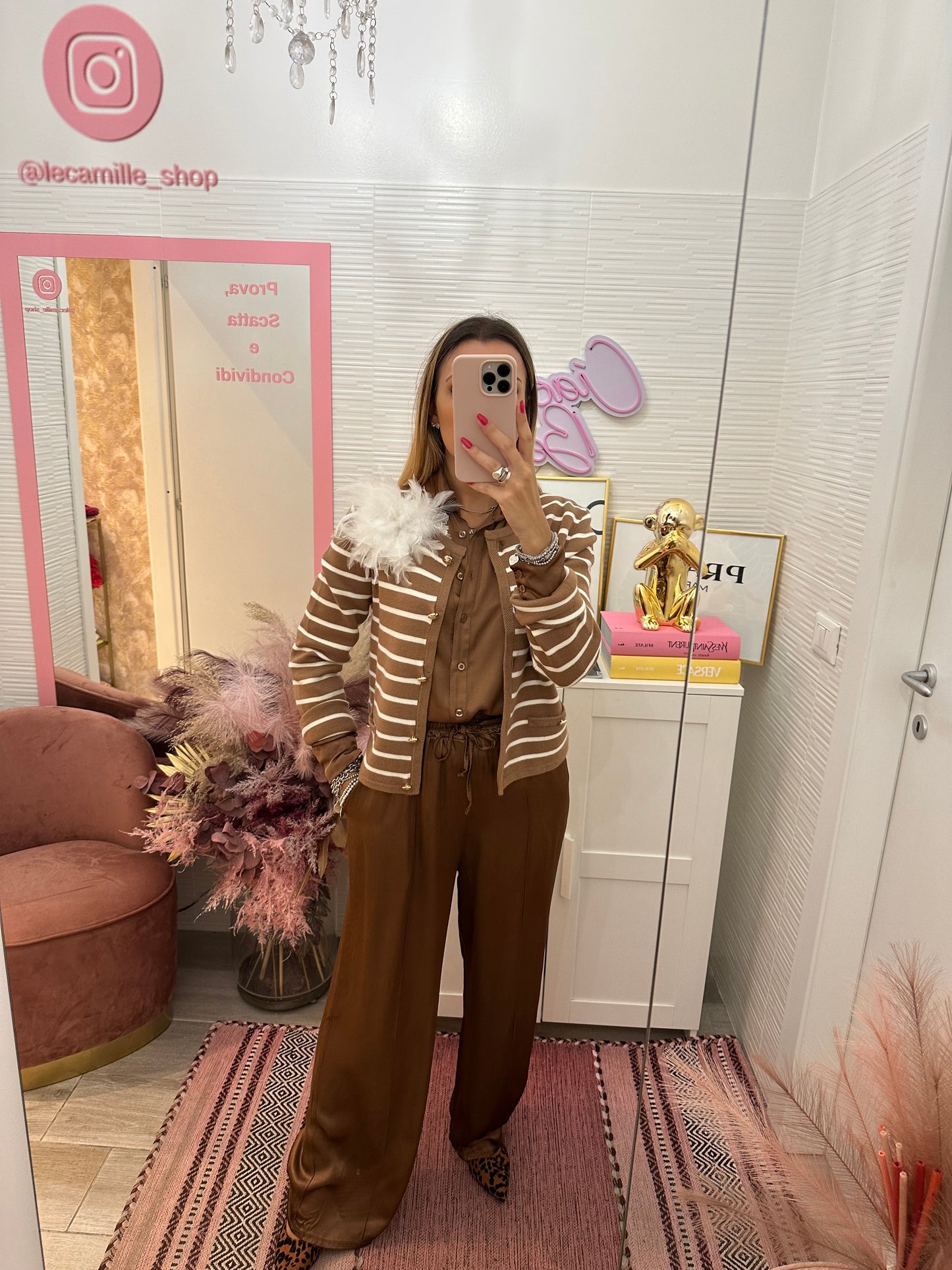 Pantalone saten con coulisse