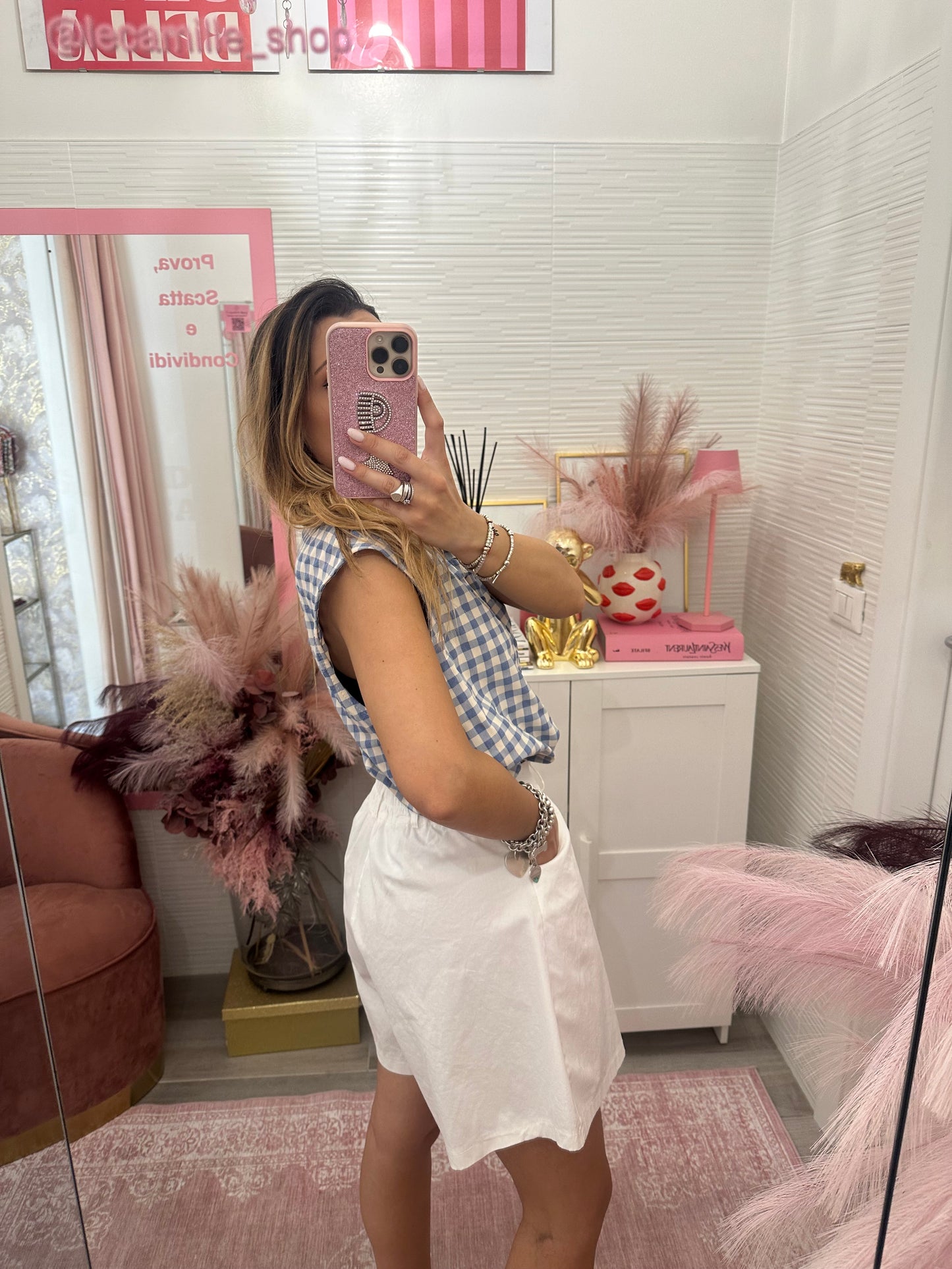 Pantaloncino a campana bianco