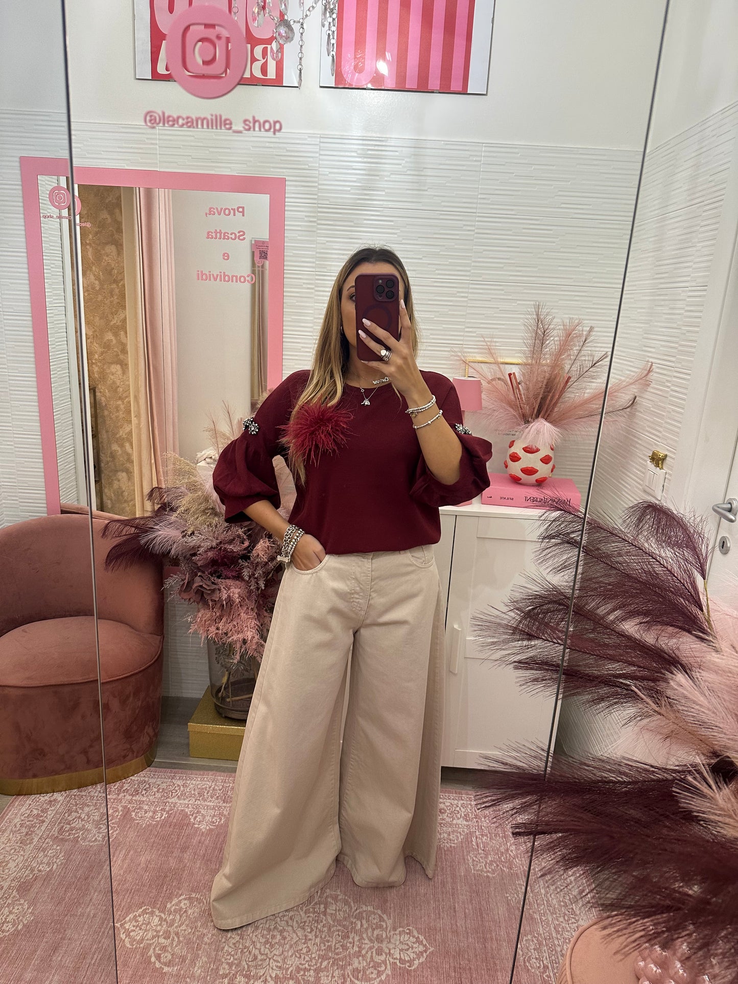 Maglioncino 3/4 strass