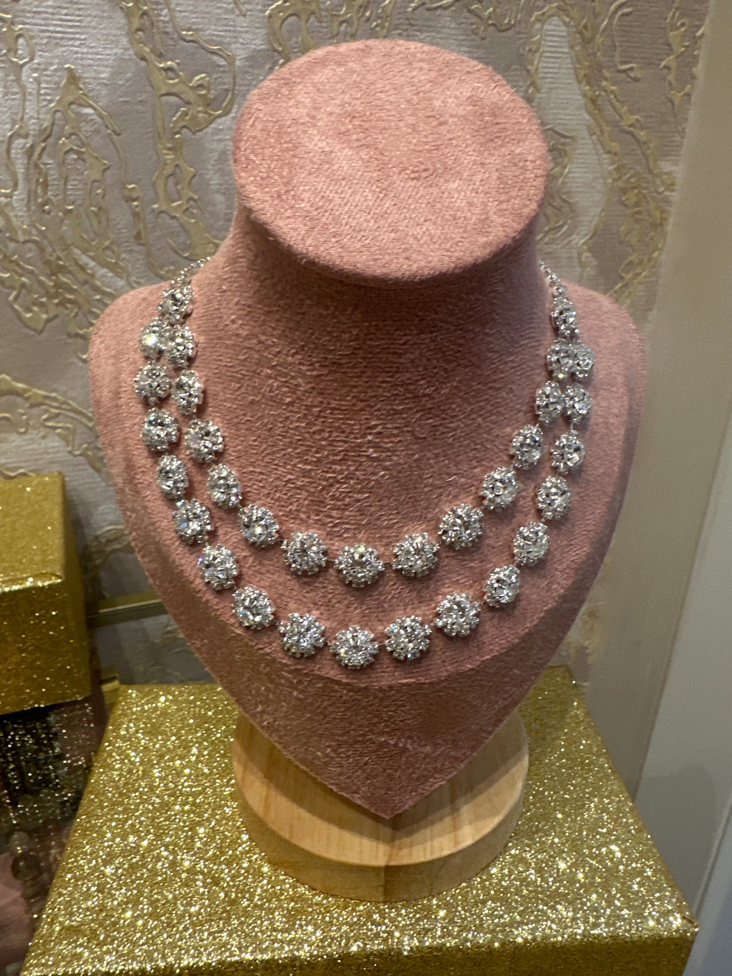 Collana multifilo brillantini