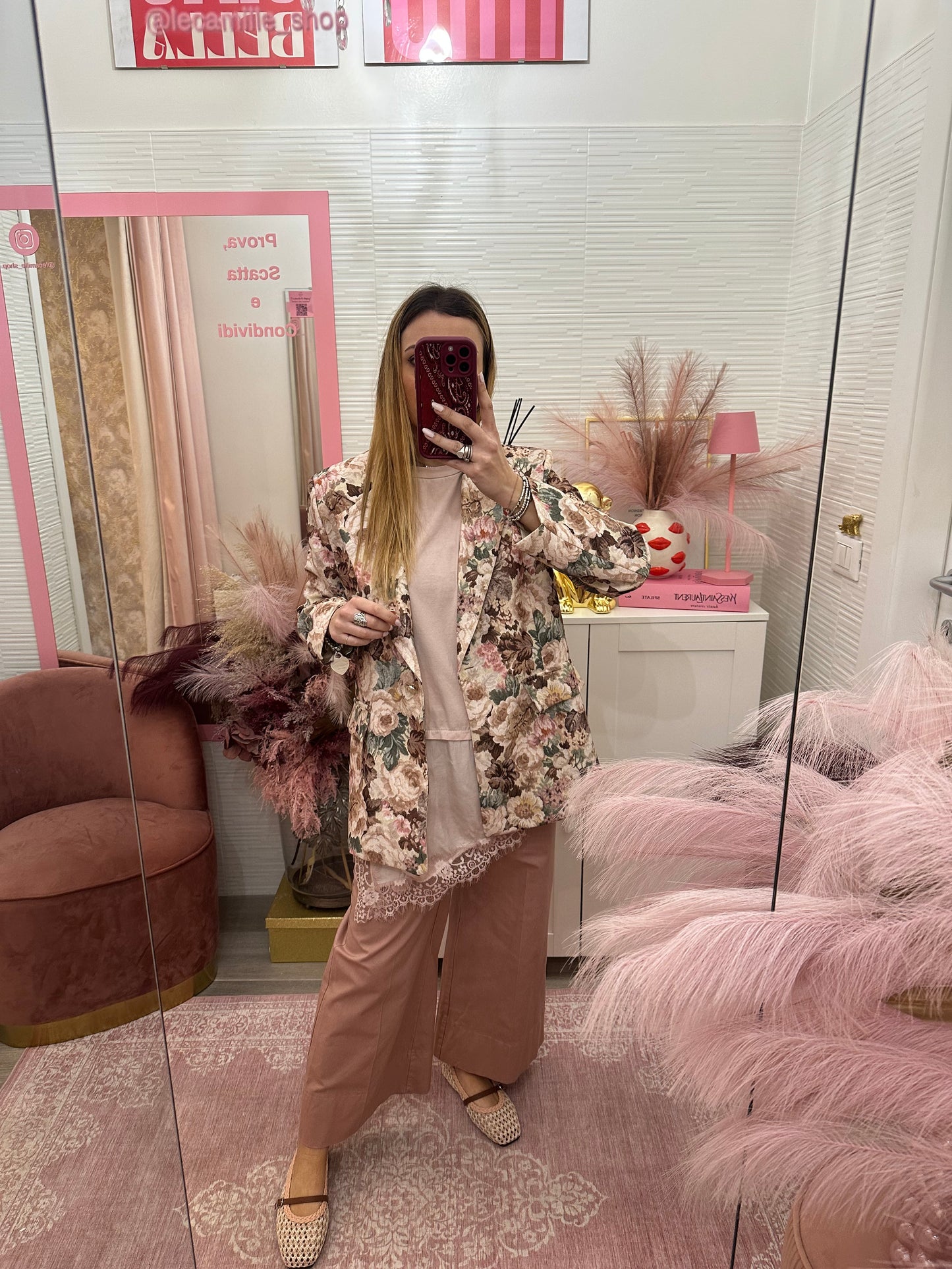 Blazer over rosa chiaro