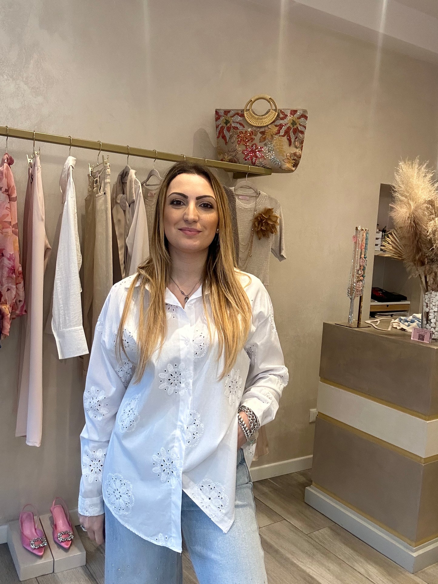 Camicia Over ricami