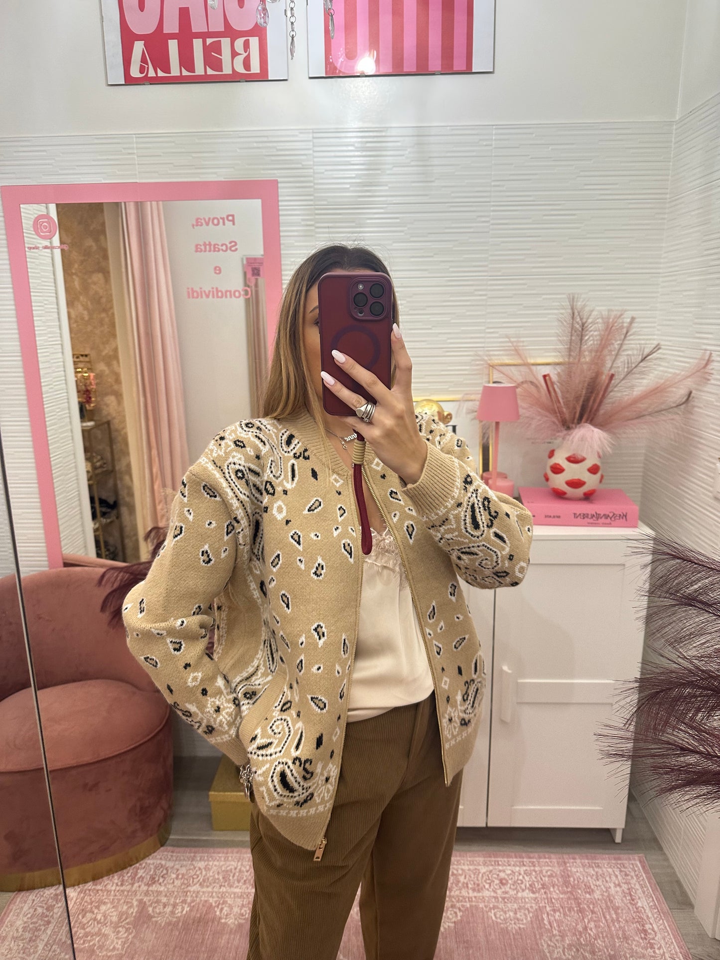 Bomber bandana con zip