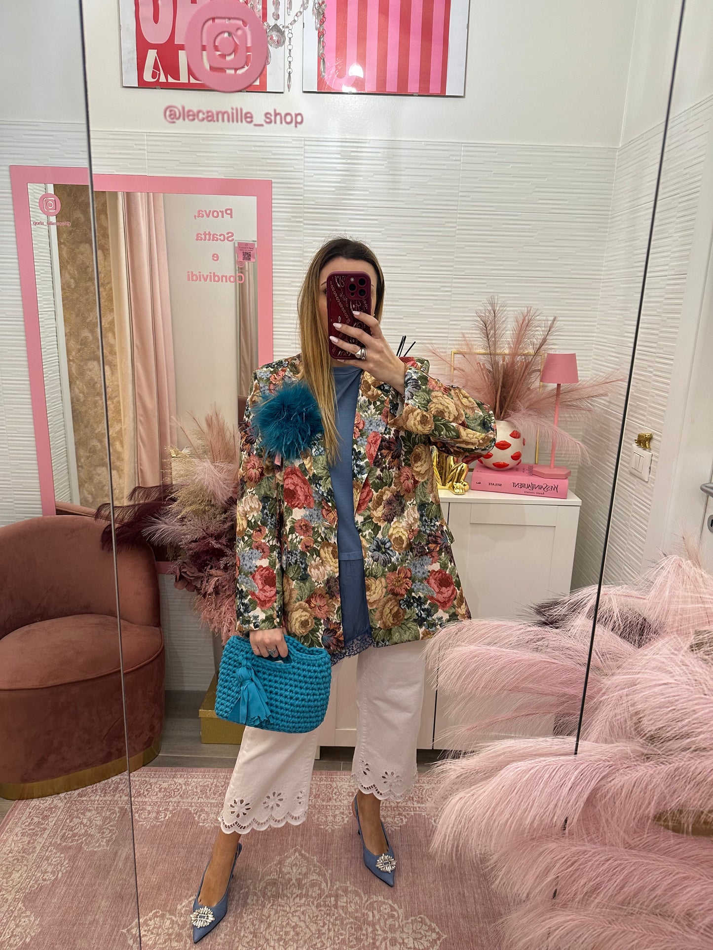 Blazer over rose verde