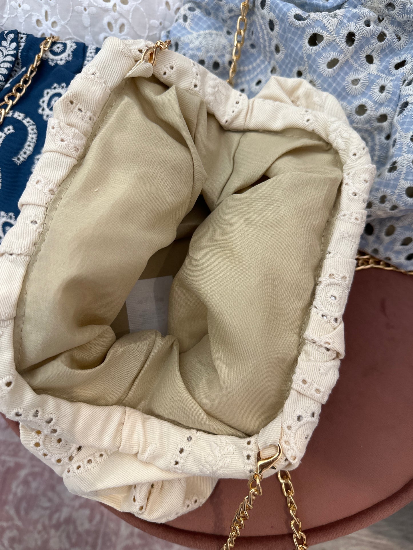 Clutch sangallo con tracolla