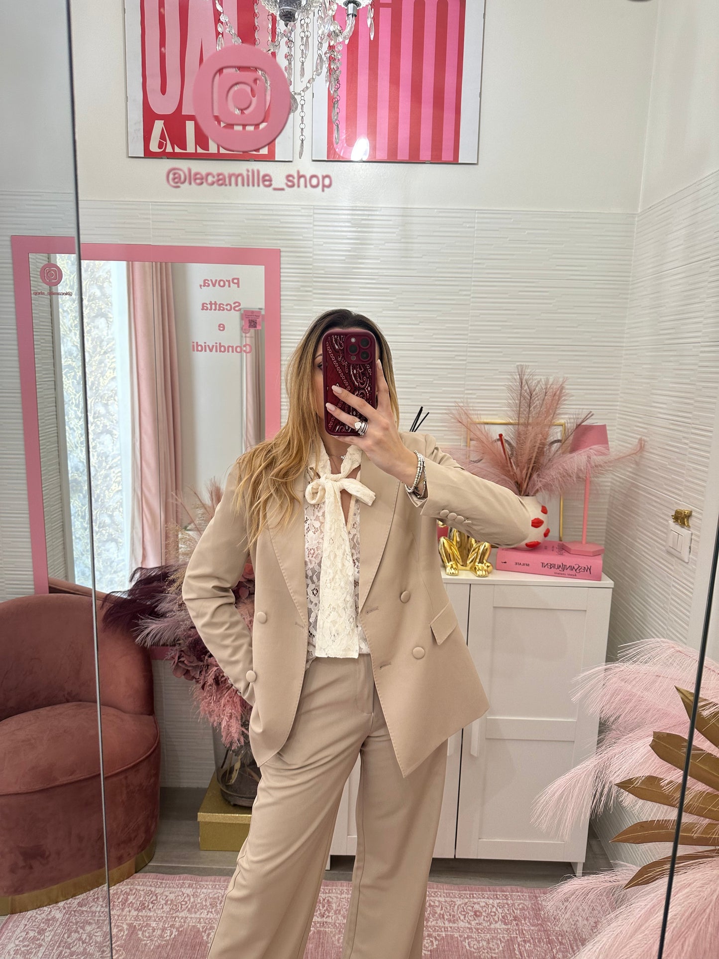 Giacca sartoriale doppiopetto beige