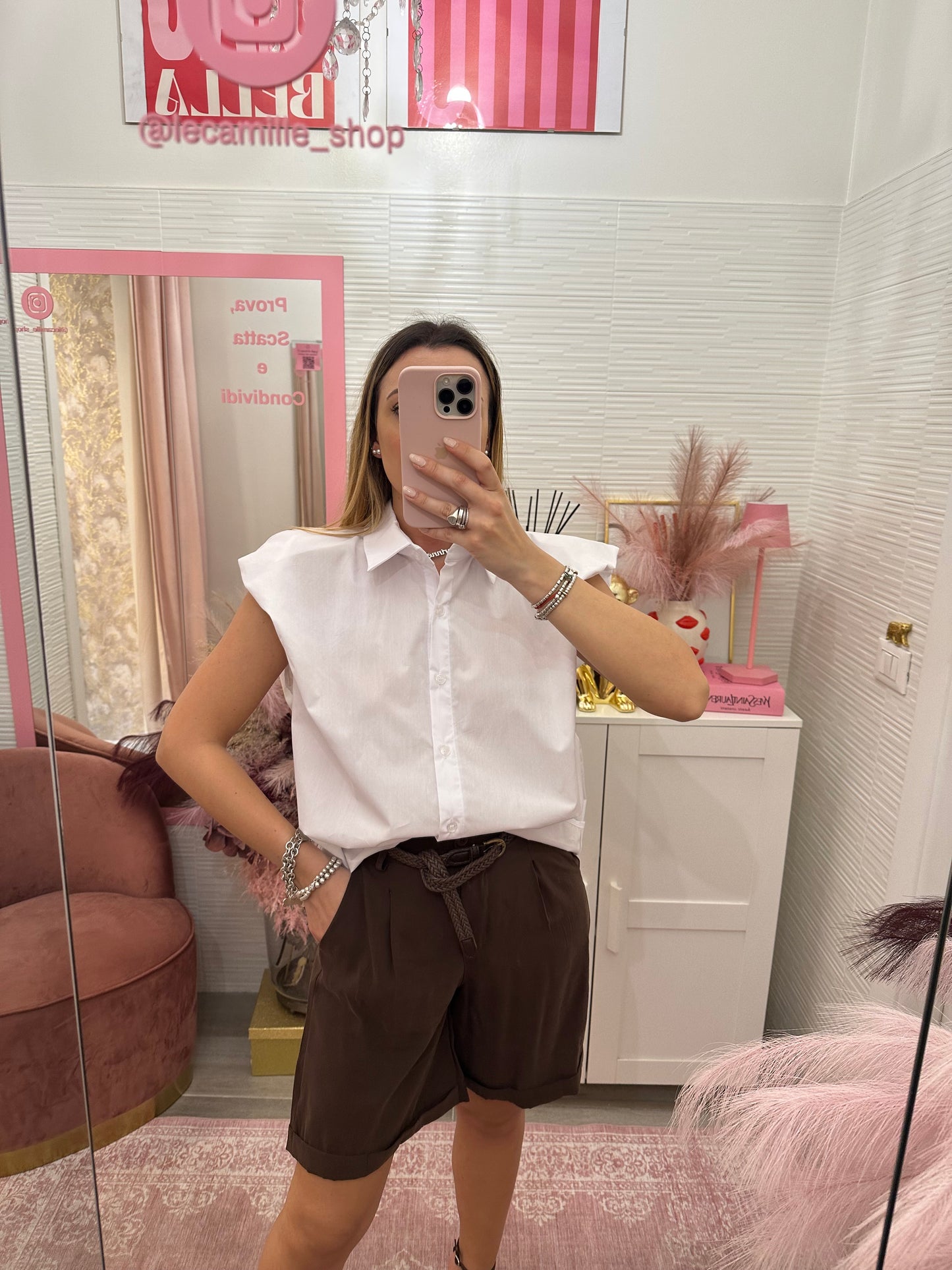 Camicia con arricciature