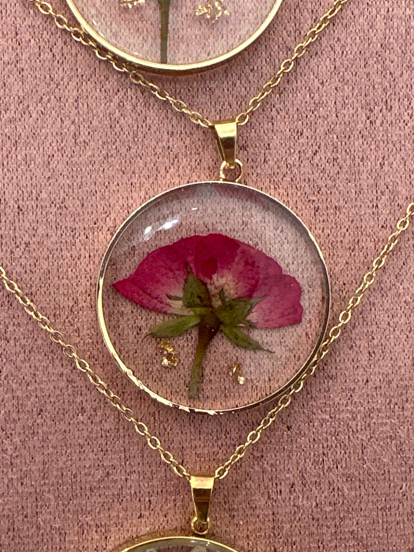 Catenina medaglietta fiore