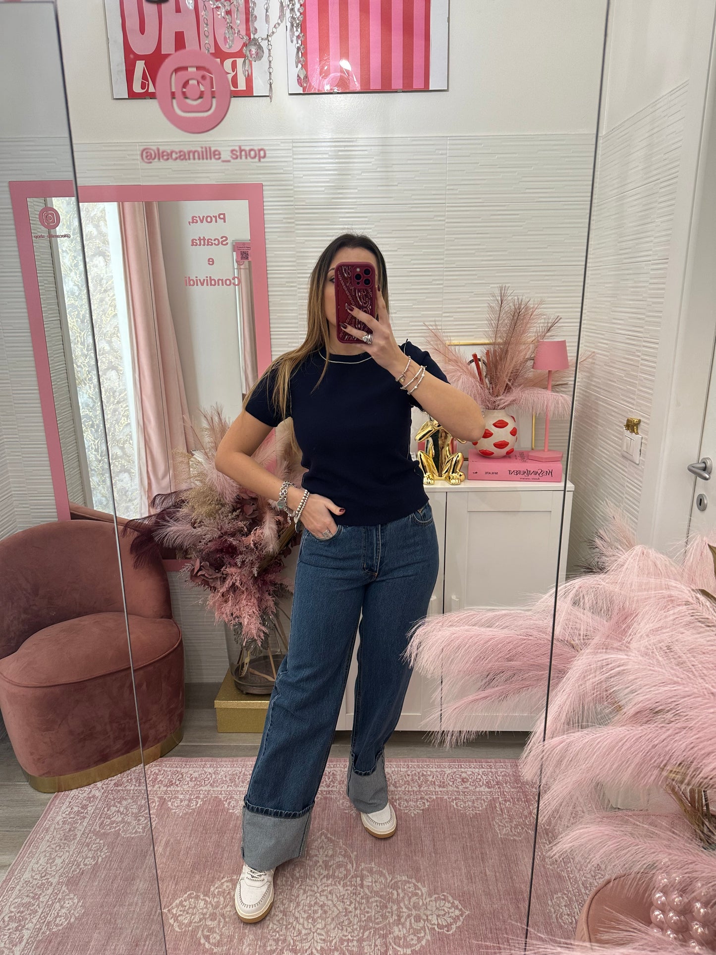 Denim cin risvolto