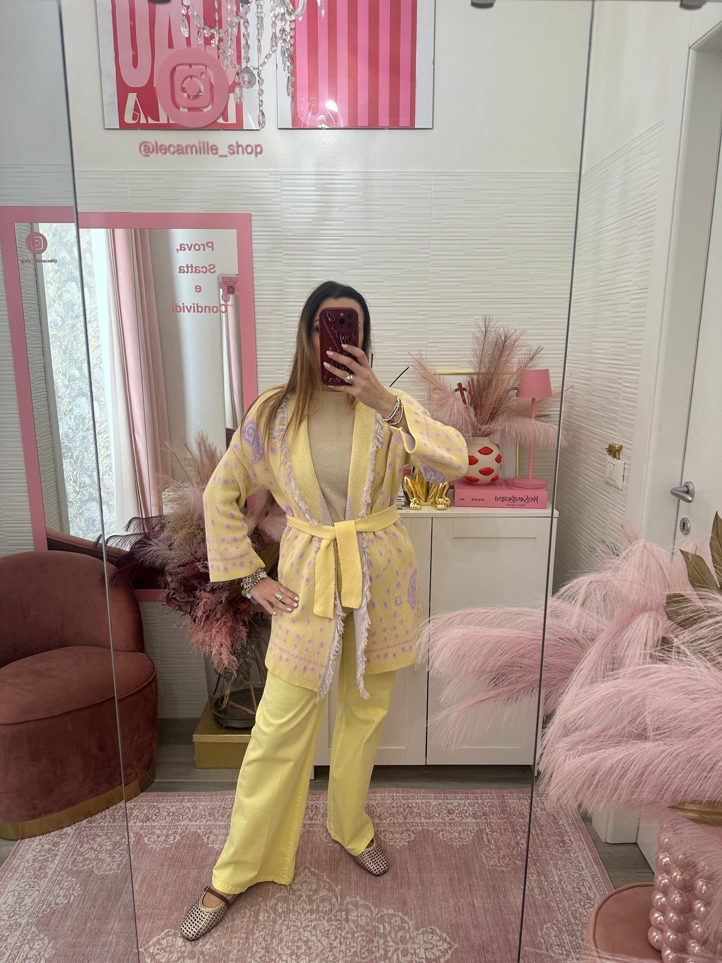 Cardigan pasley giallo