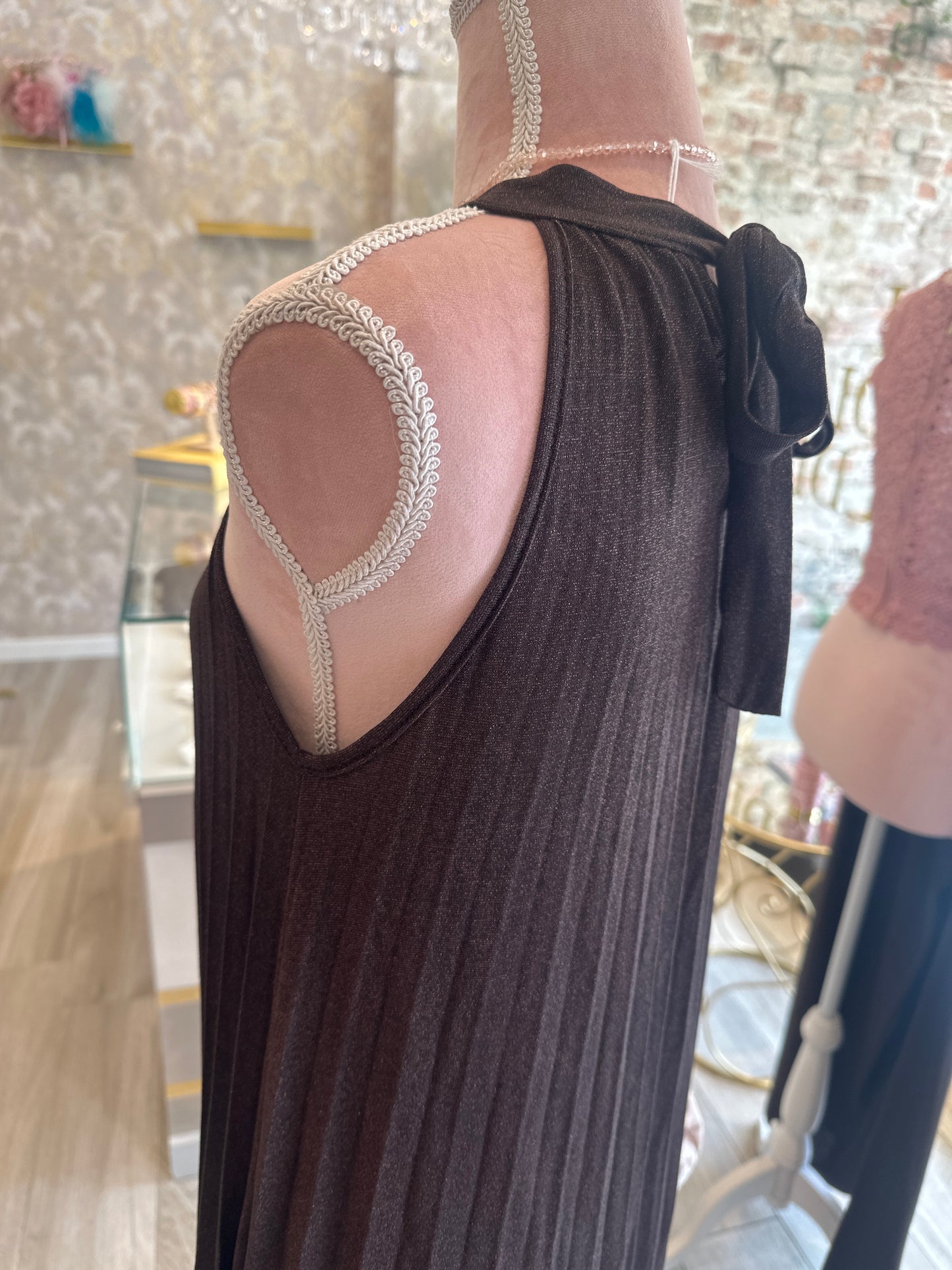 Abito lurex marrone