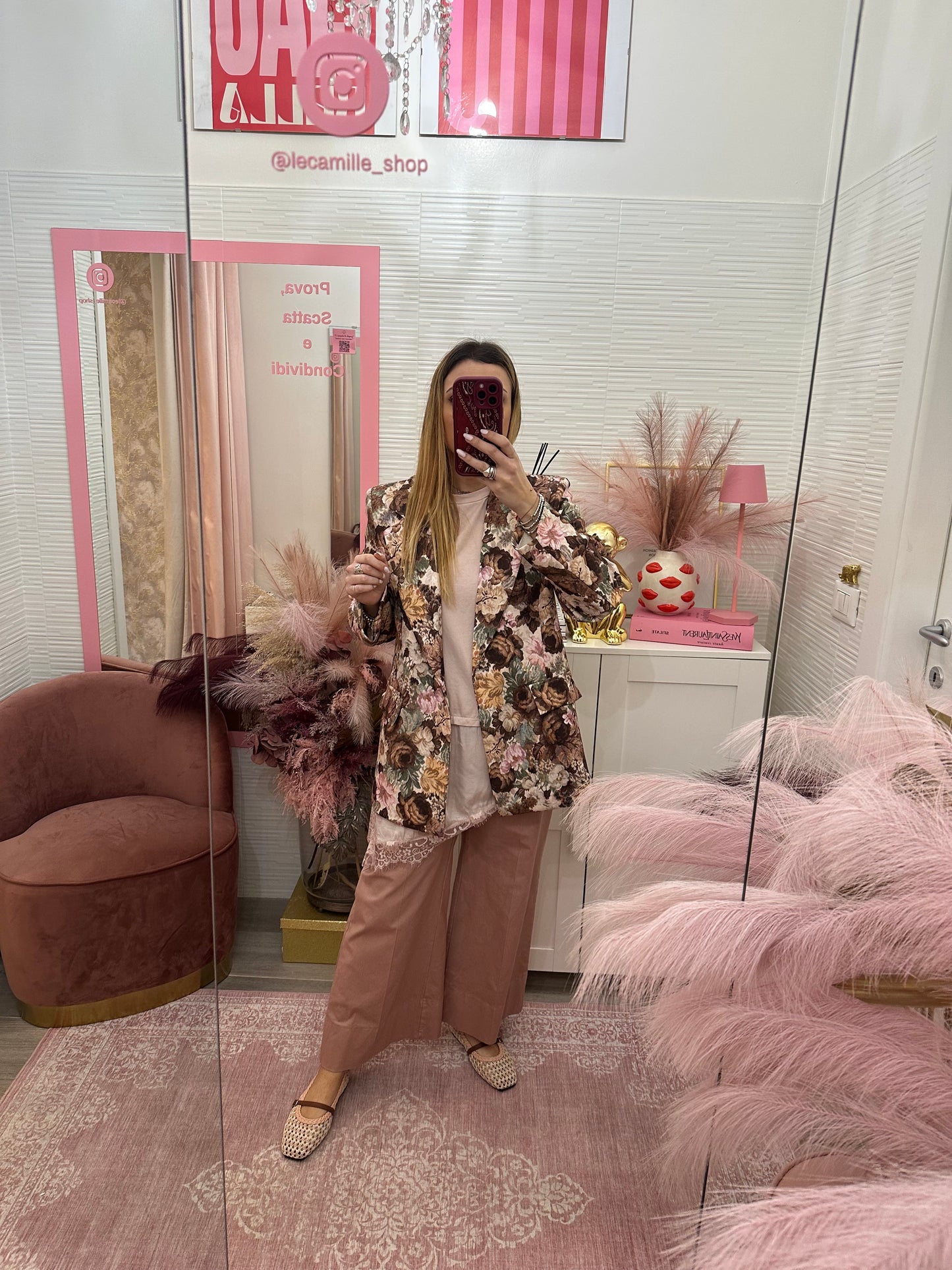Blazer over rosa scuro
