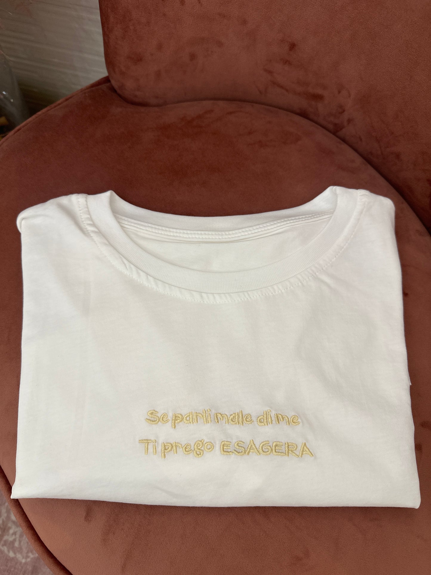 Tshirt scritta Ricamata