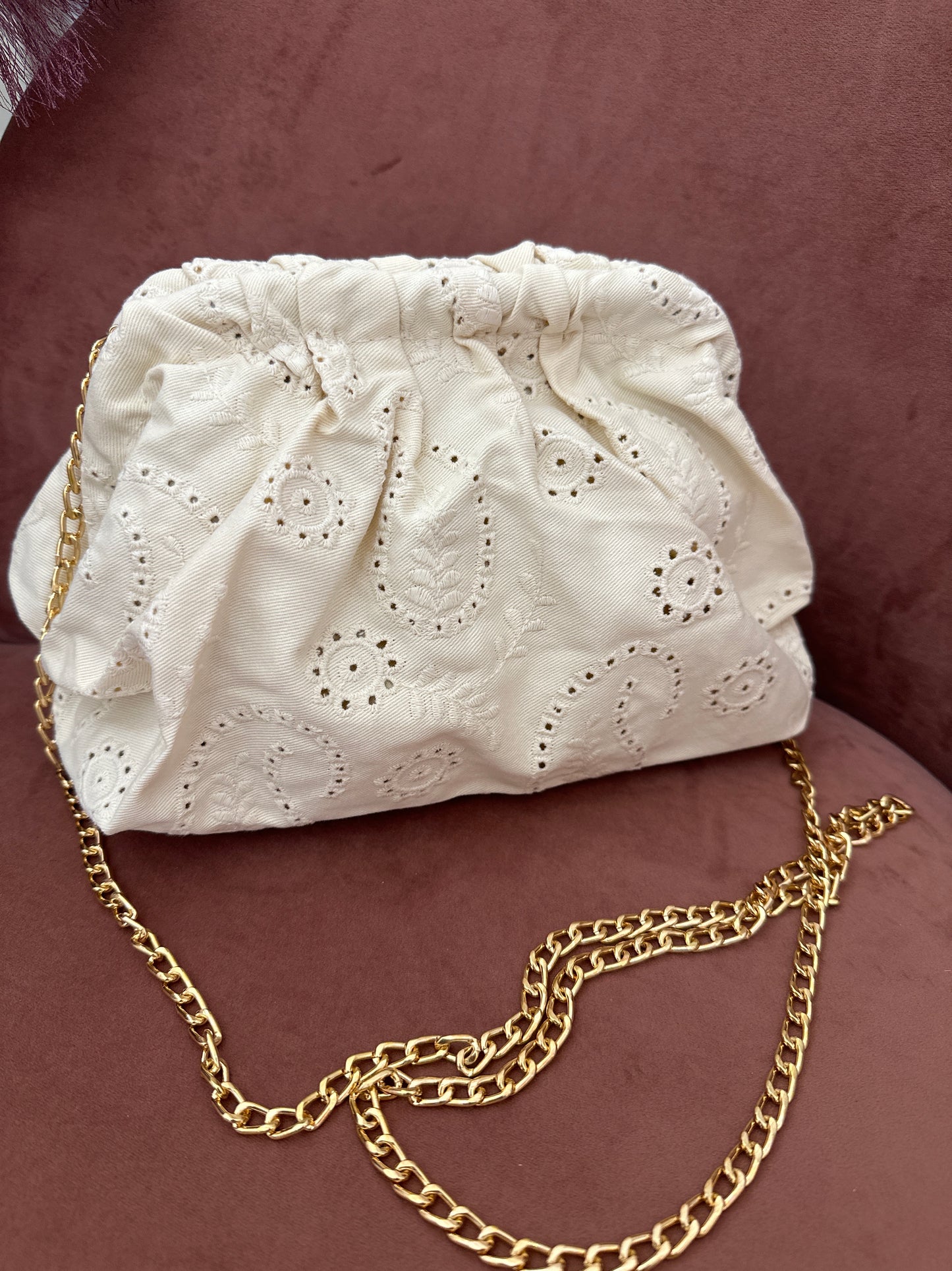 Clutch sangallo con tracolla