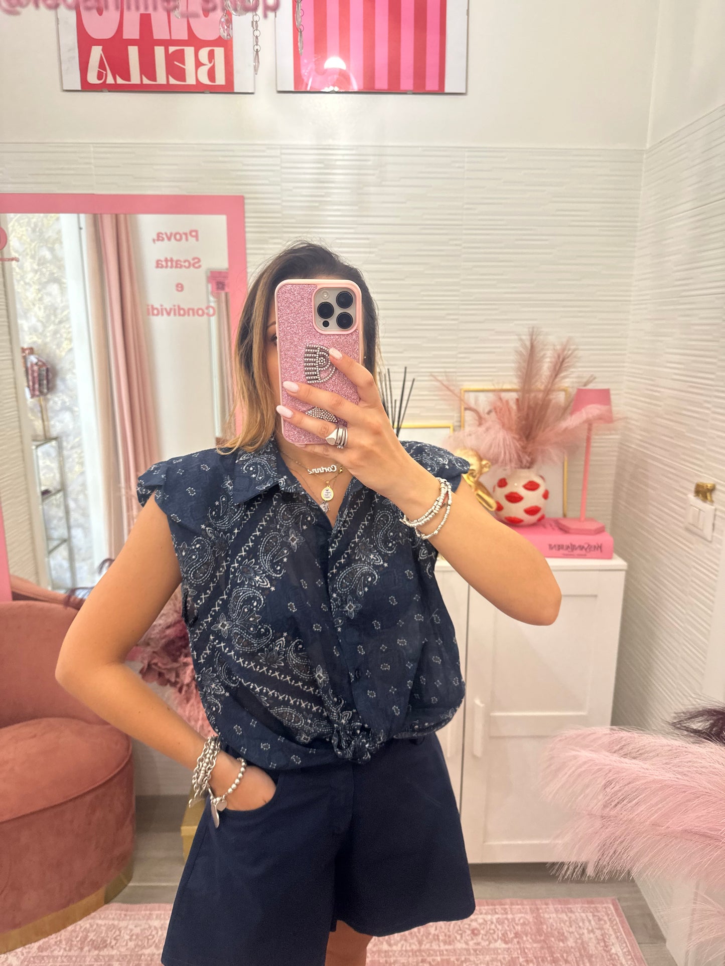 Camicia bandana blu