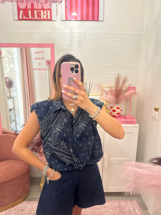 Camicia bandana blu