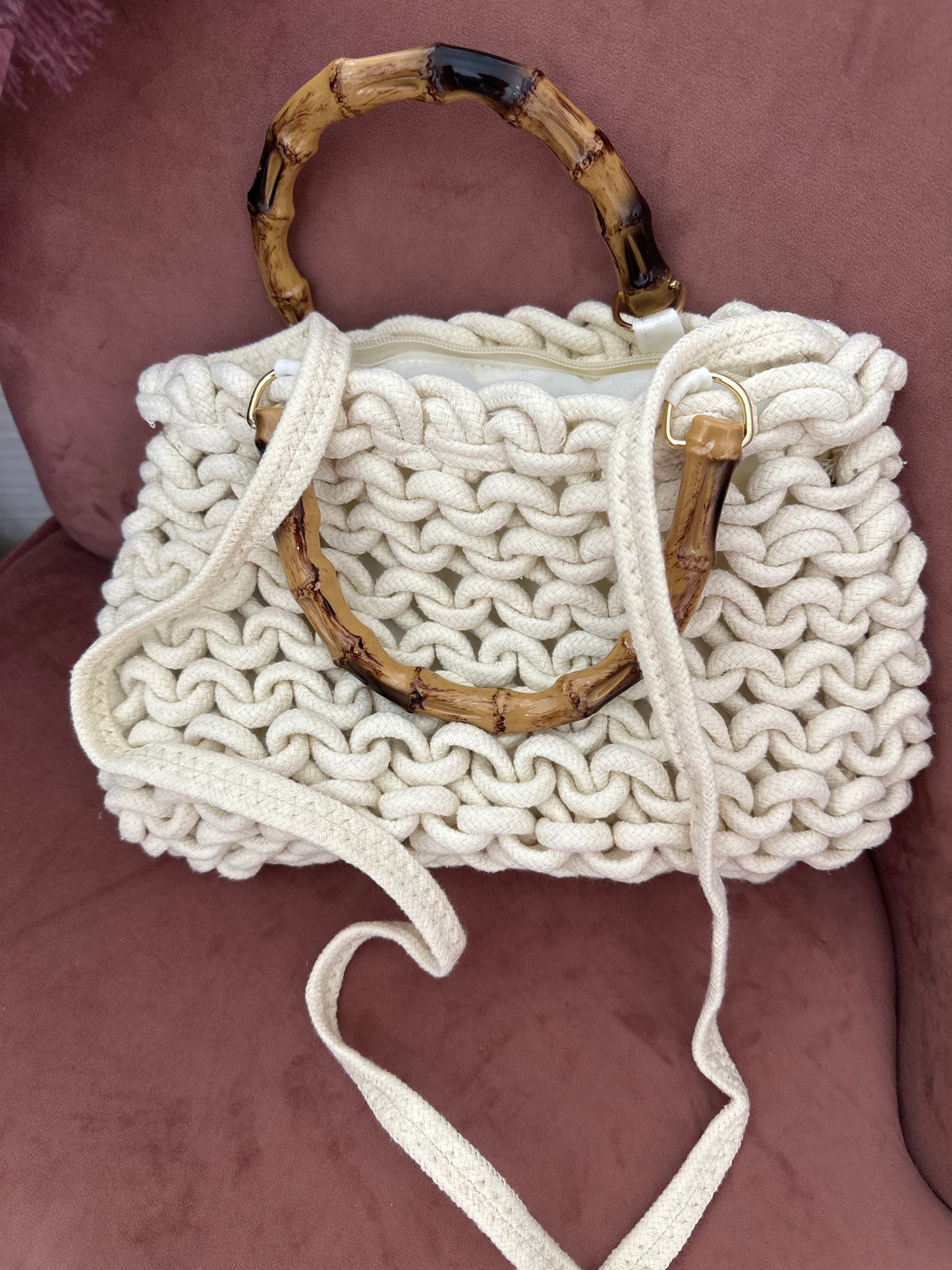 Mini bag manico bamboo