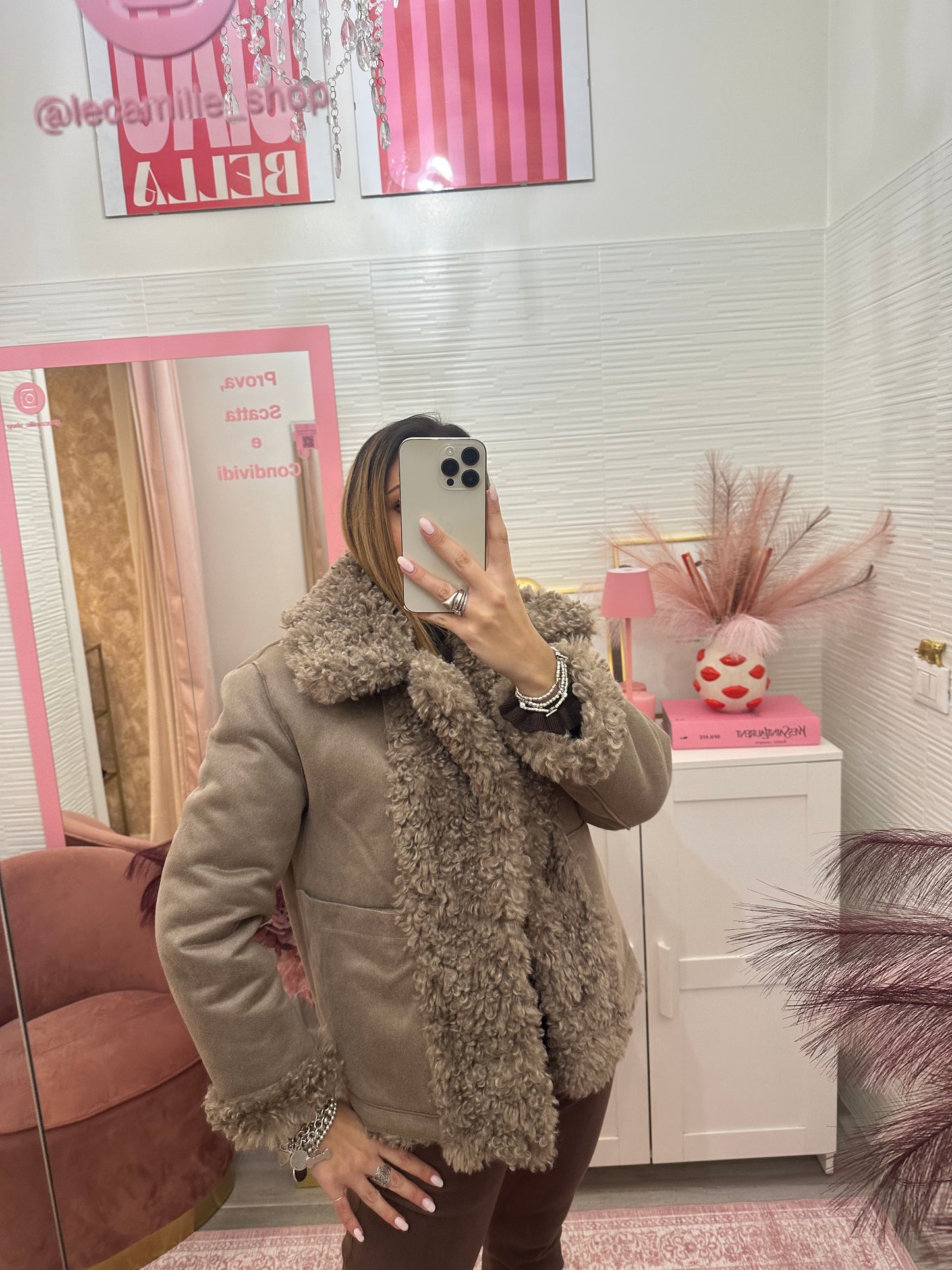 Ecomontone double - face Taupe