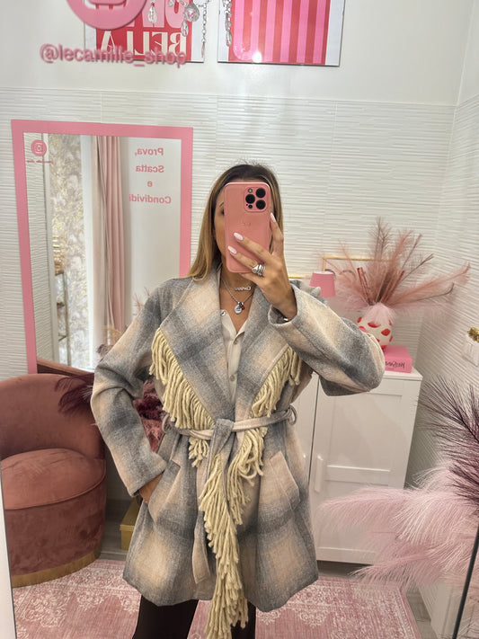 Cappottino frange beige