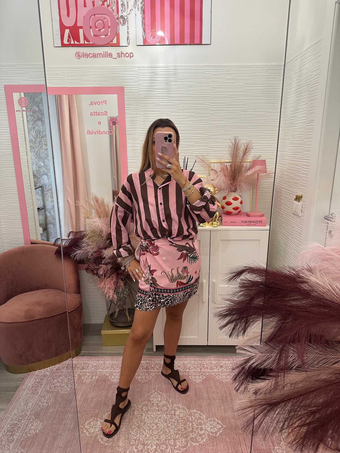 Mini gonna pareo tigre
