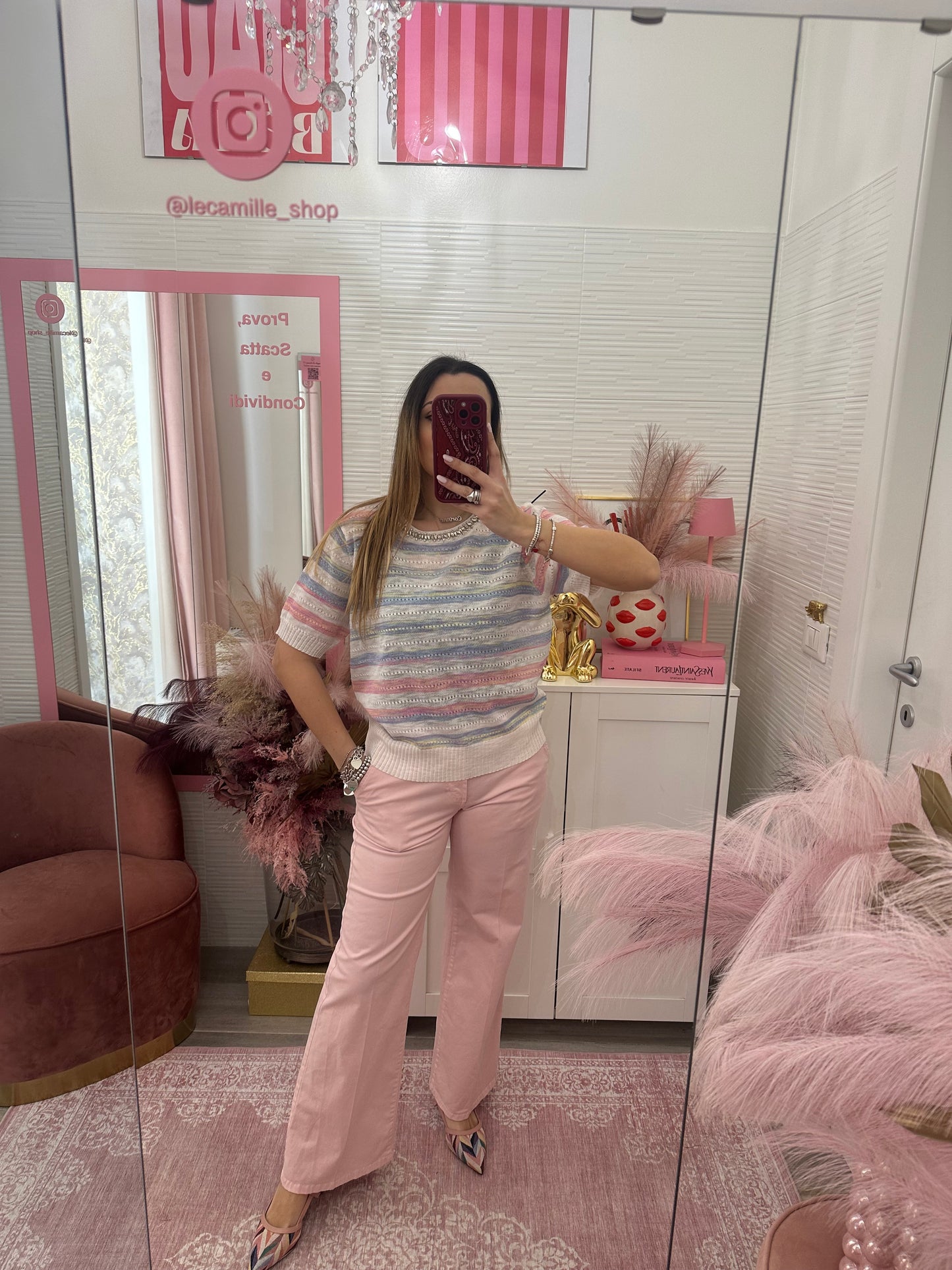 Denim cotone rosa