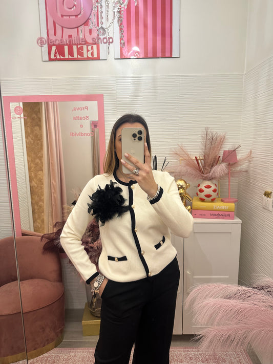 Cardigan “Chanel” panna
