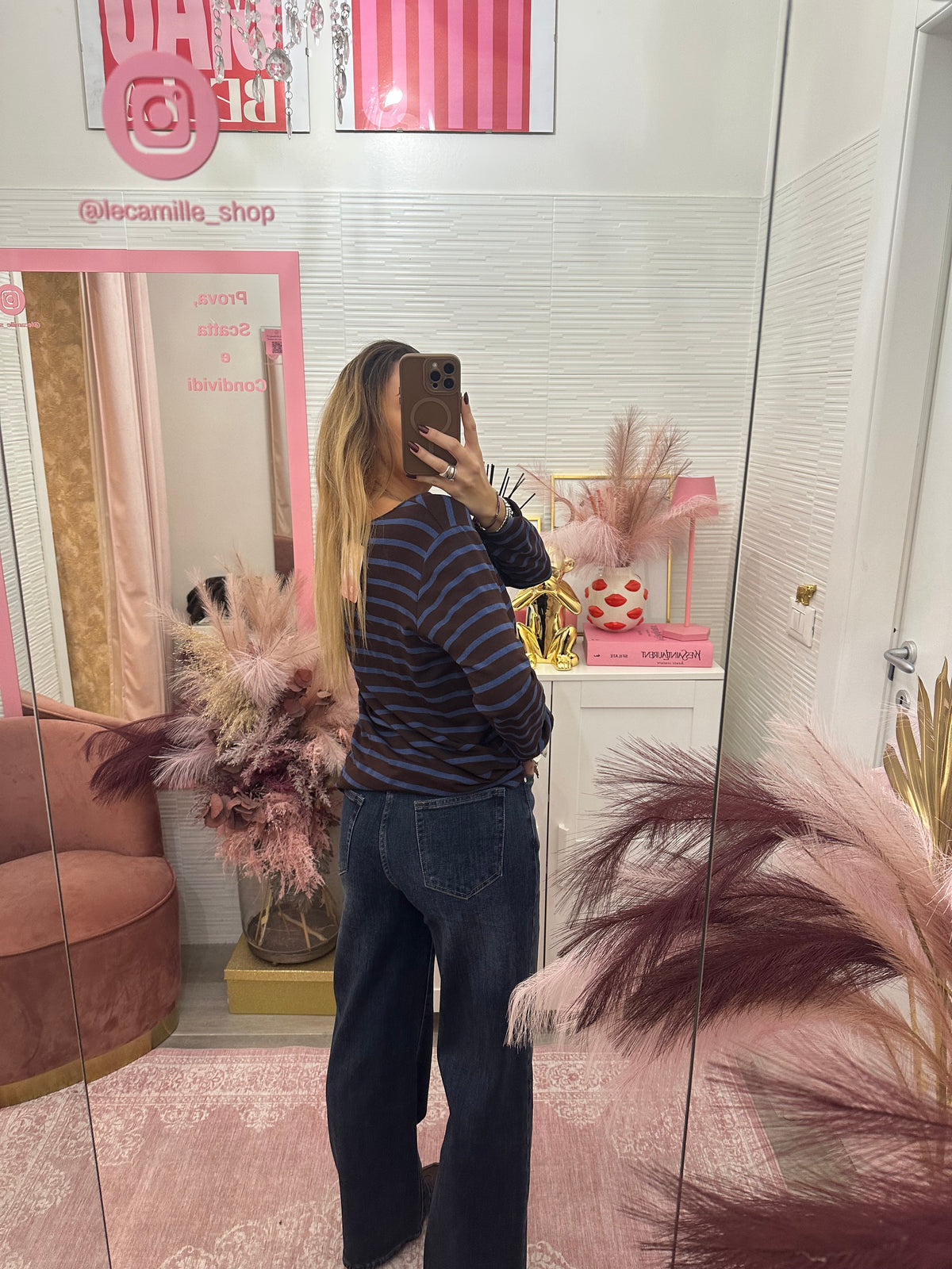 Denim dritto con tasche