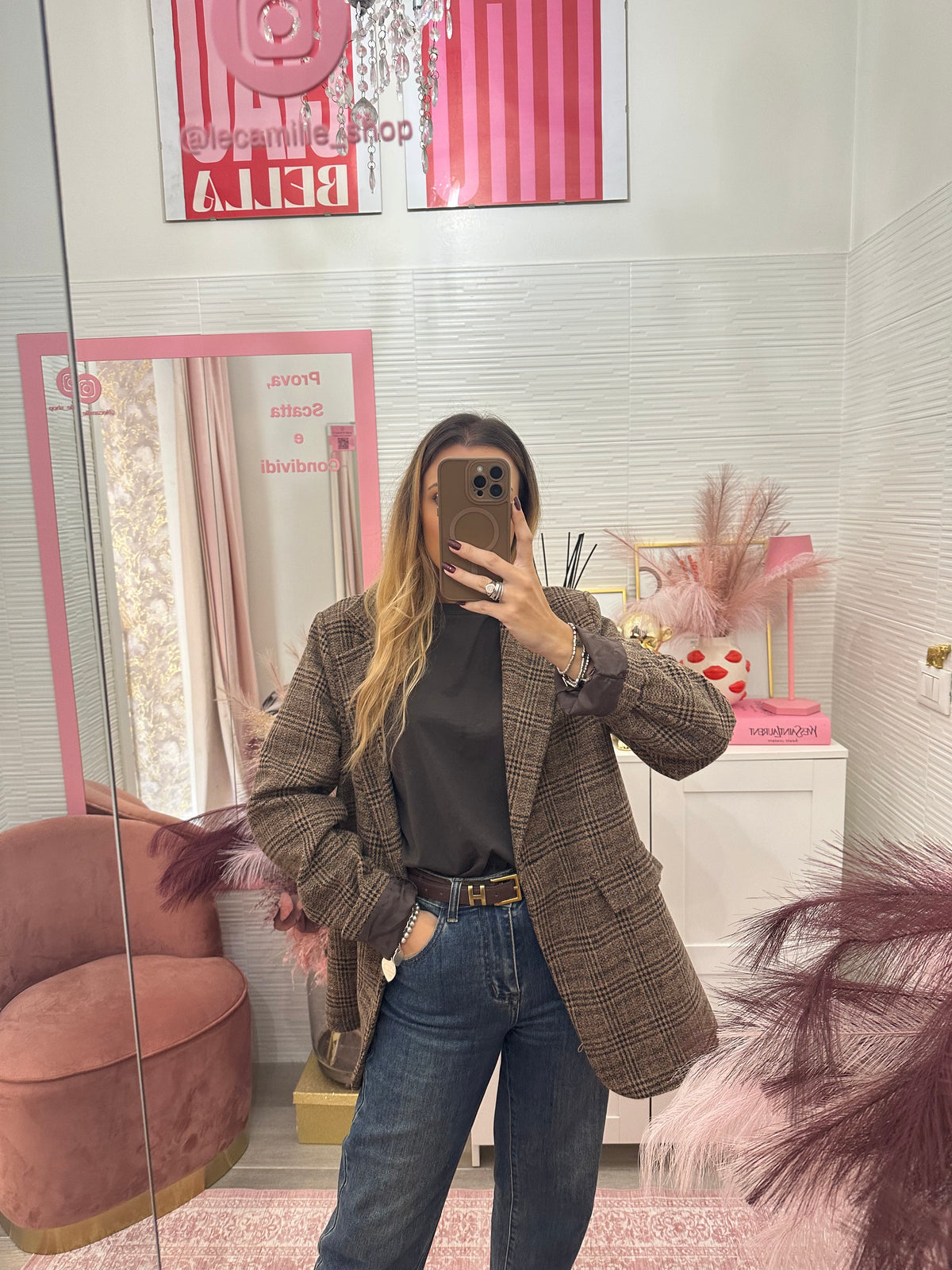Blazer/cappotto oversize tartan