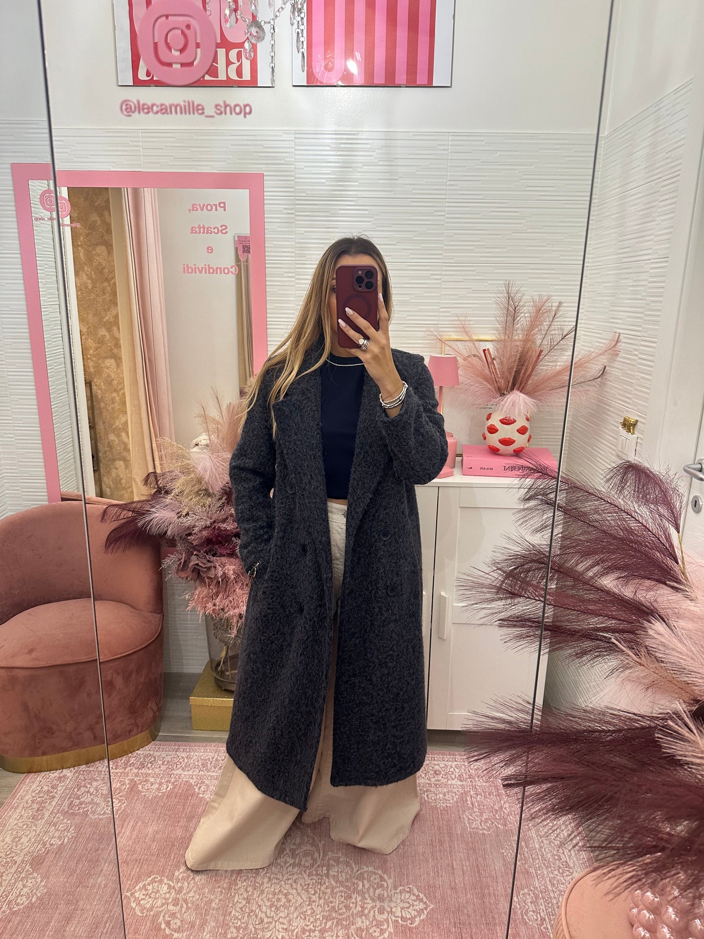 Cappotto lungo Bouclè