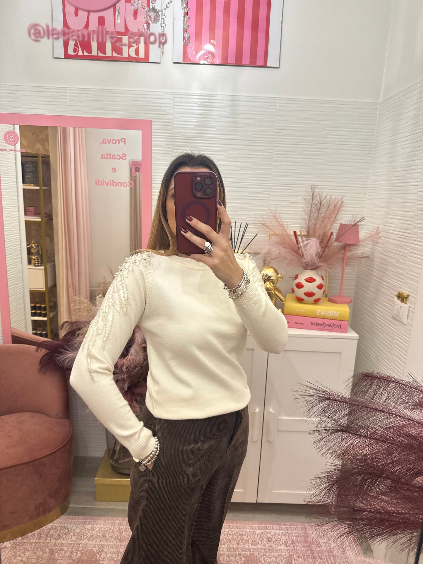 Maglioncino applicazioni spalla