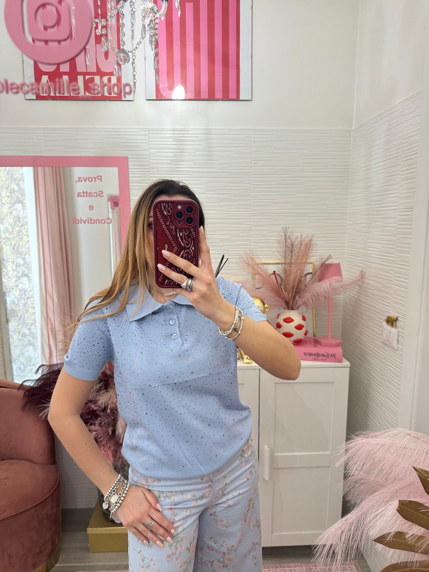 Polo micro strass