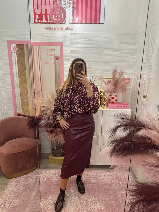 Lounguette ecopelle bordeaux