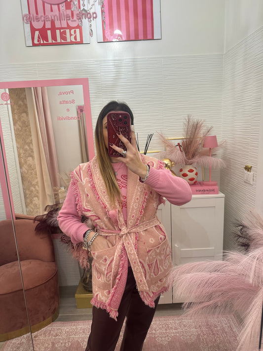 Gilet bandana Rosa Baby