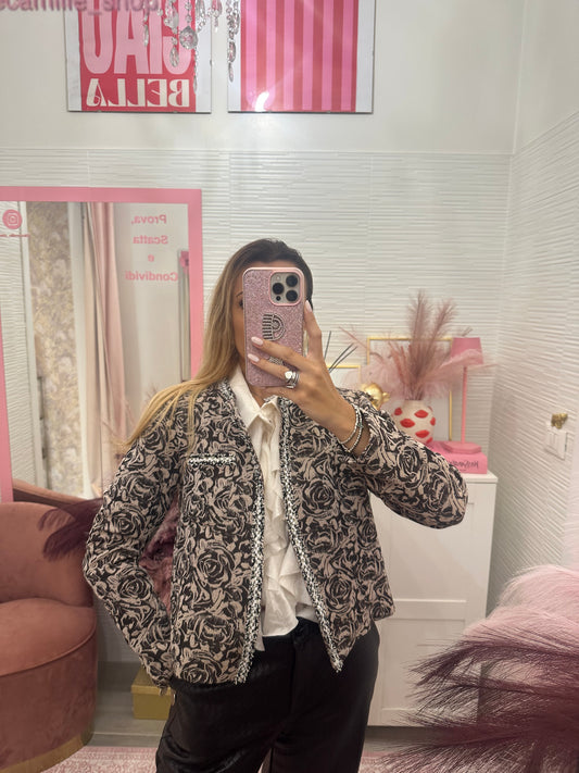 Blazer fantasia fiori