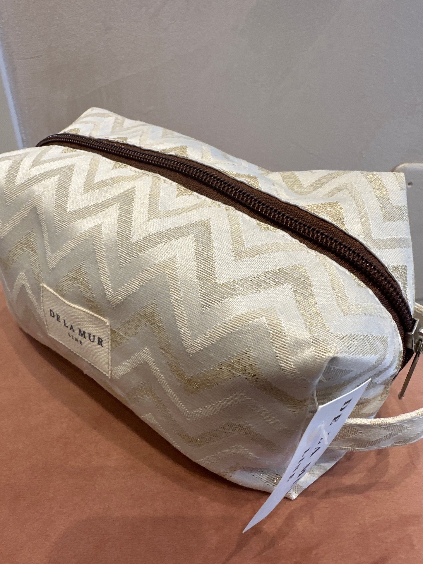 Beauty case zig zig lurex oro