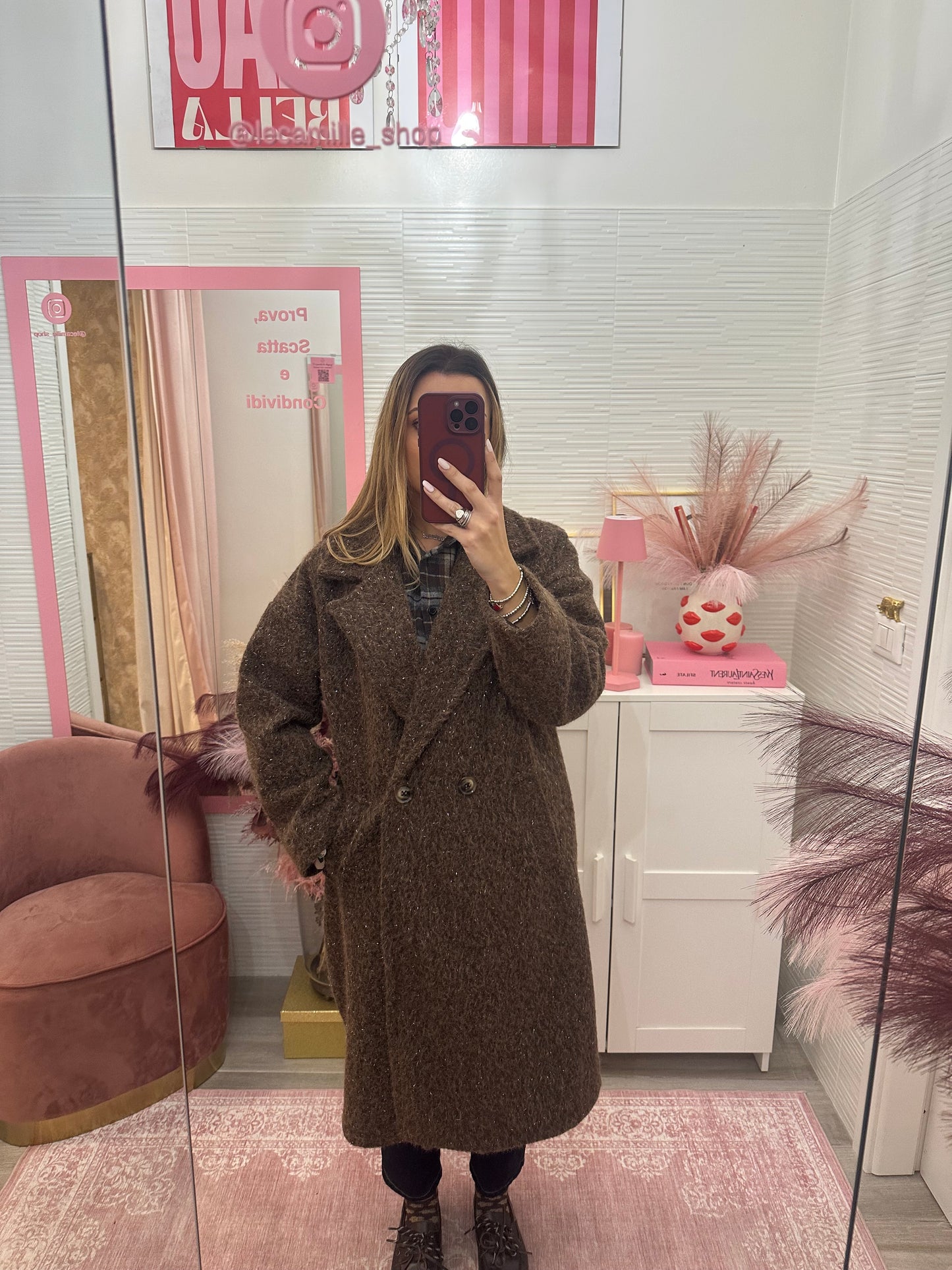 Cappotto bouclè lurex