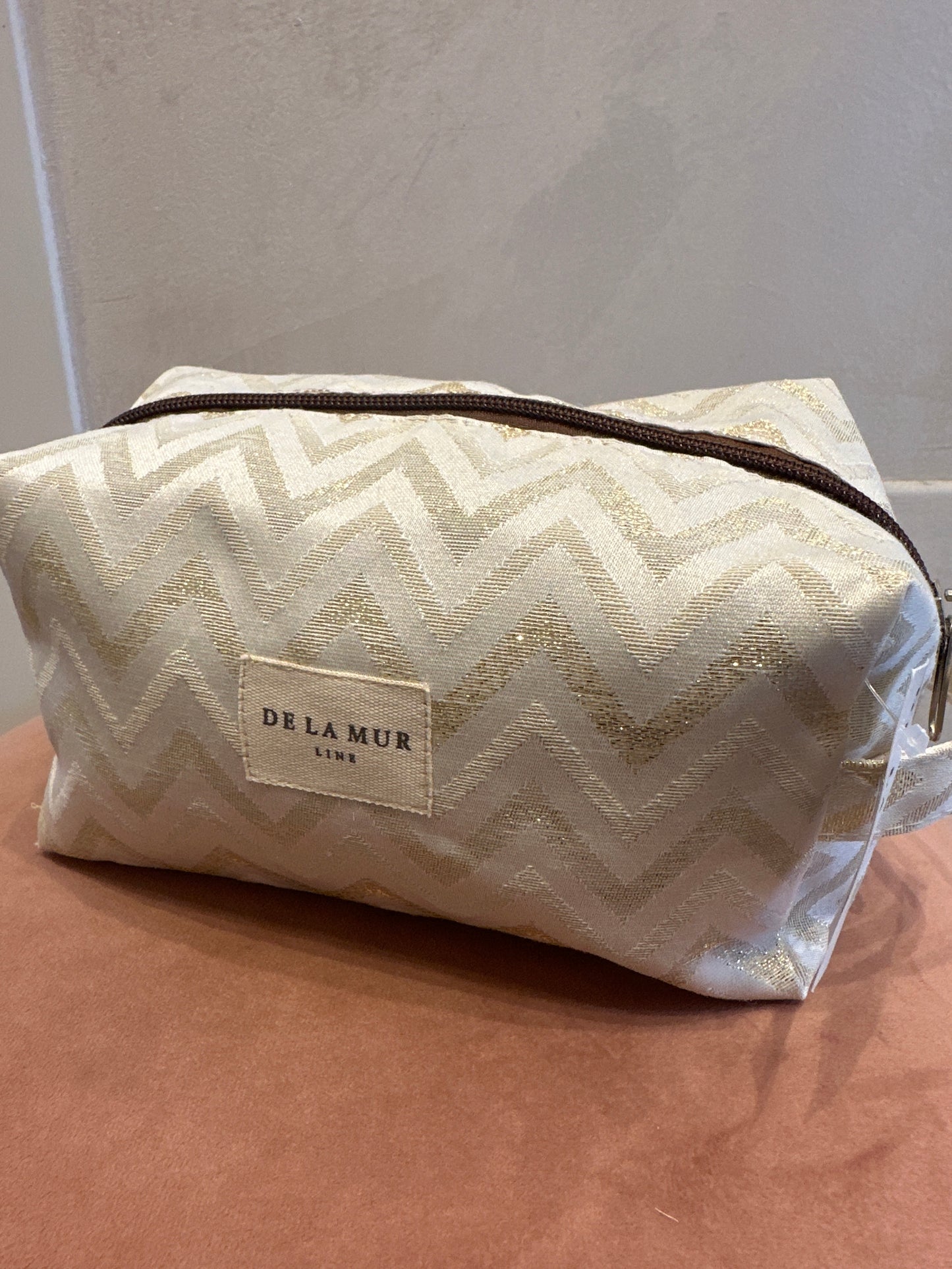 Beauty case zig zig lurex oro