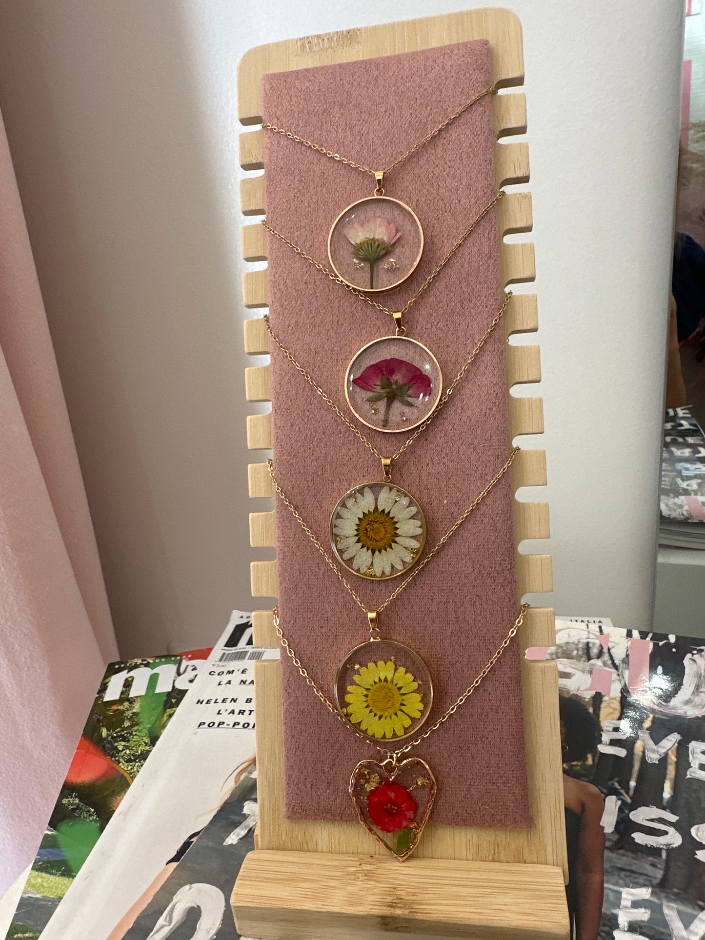 Catenina medaglietta fiore