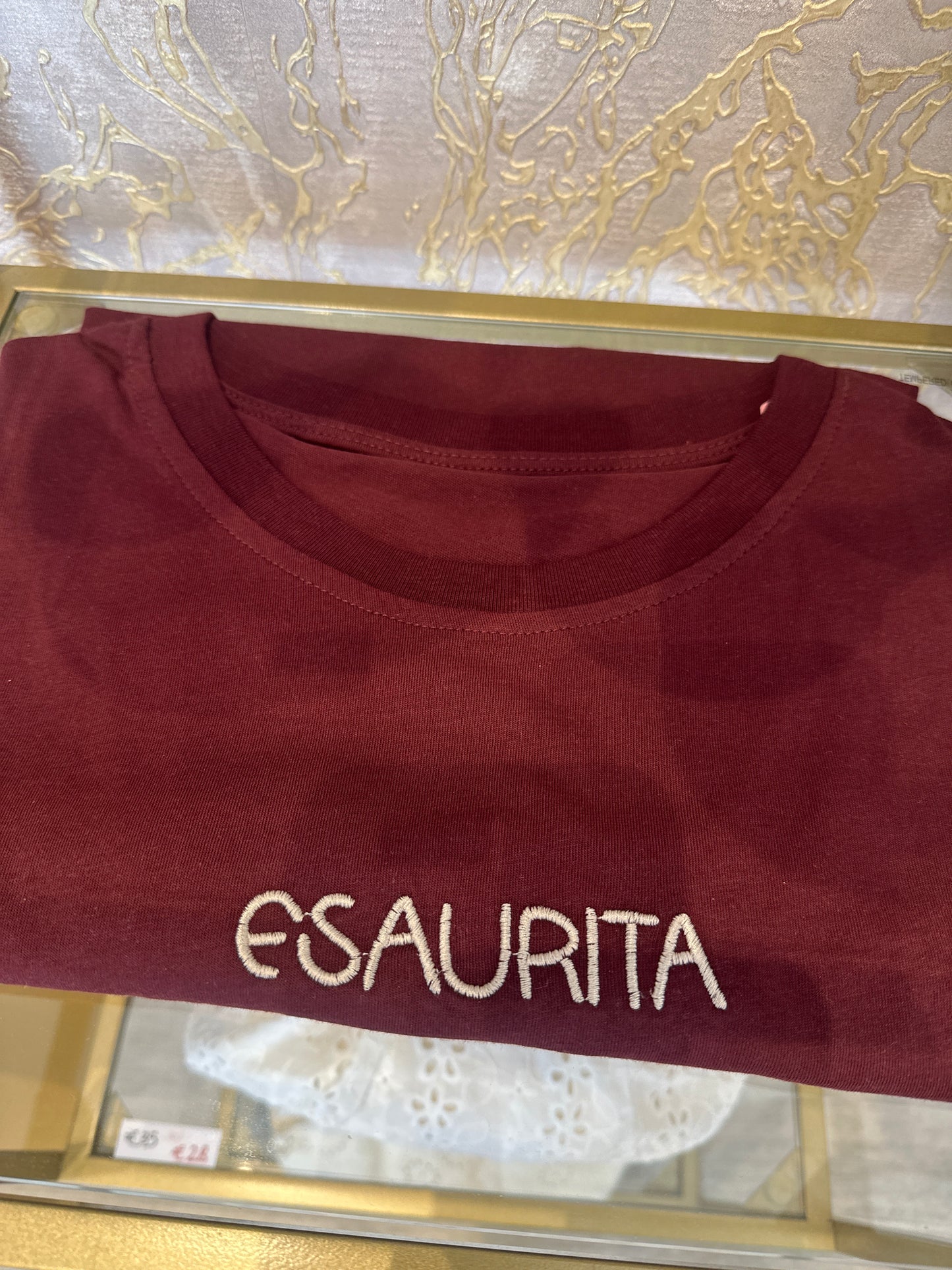 Tshirt scritta Ricamata