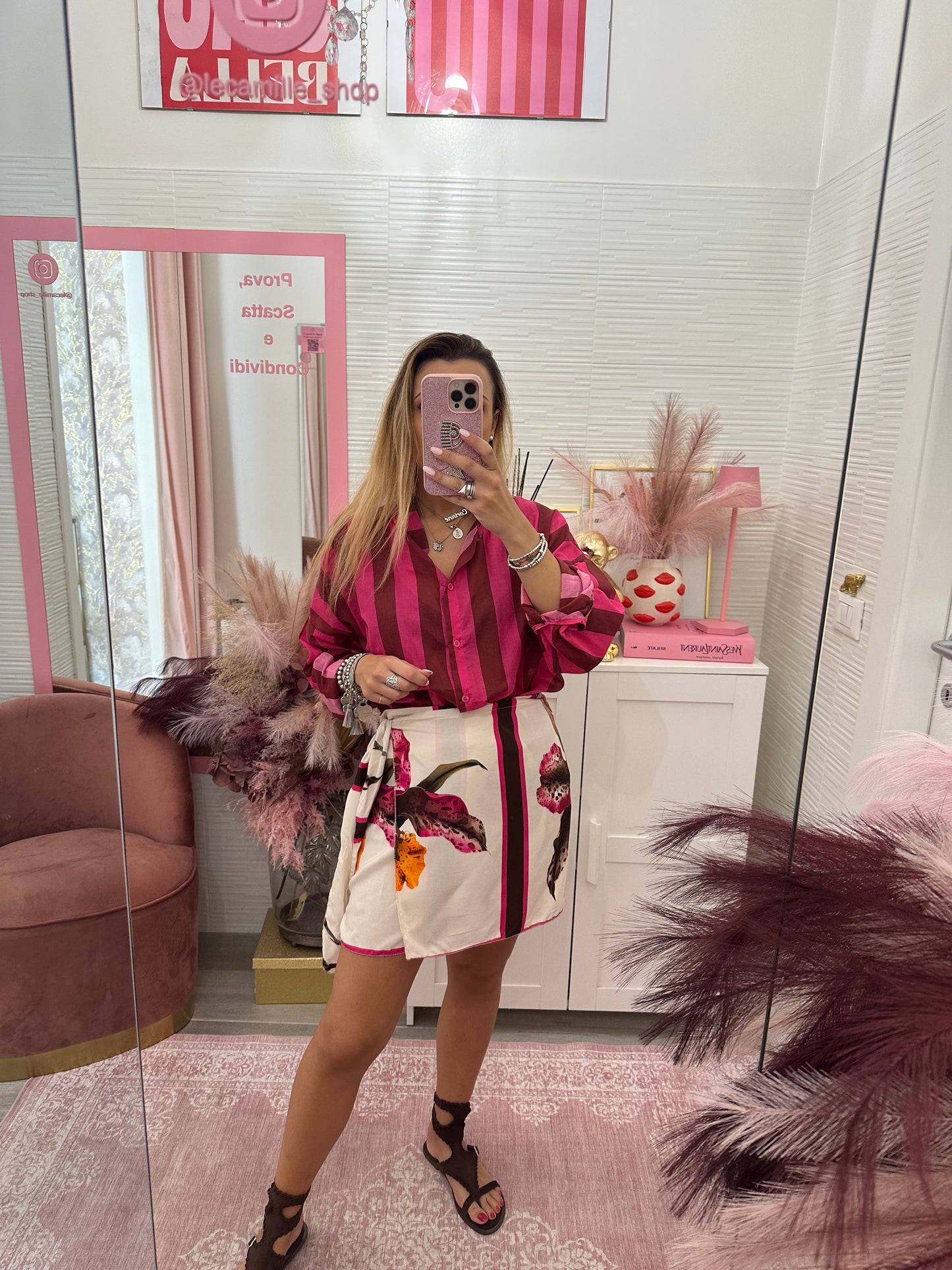 Mini gonna pareo fiore