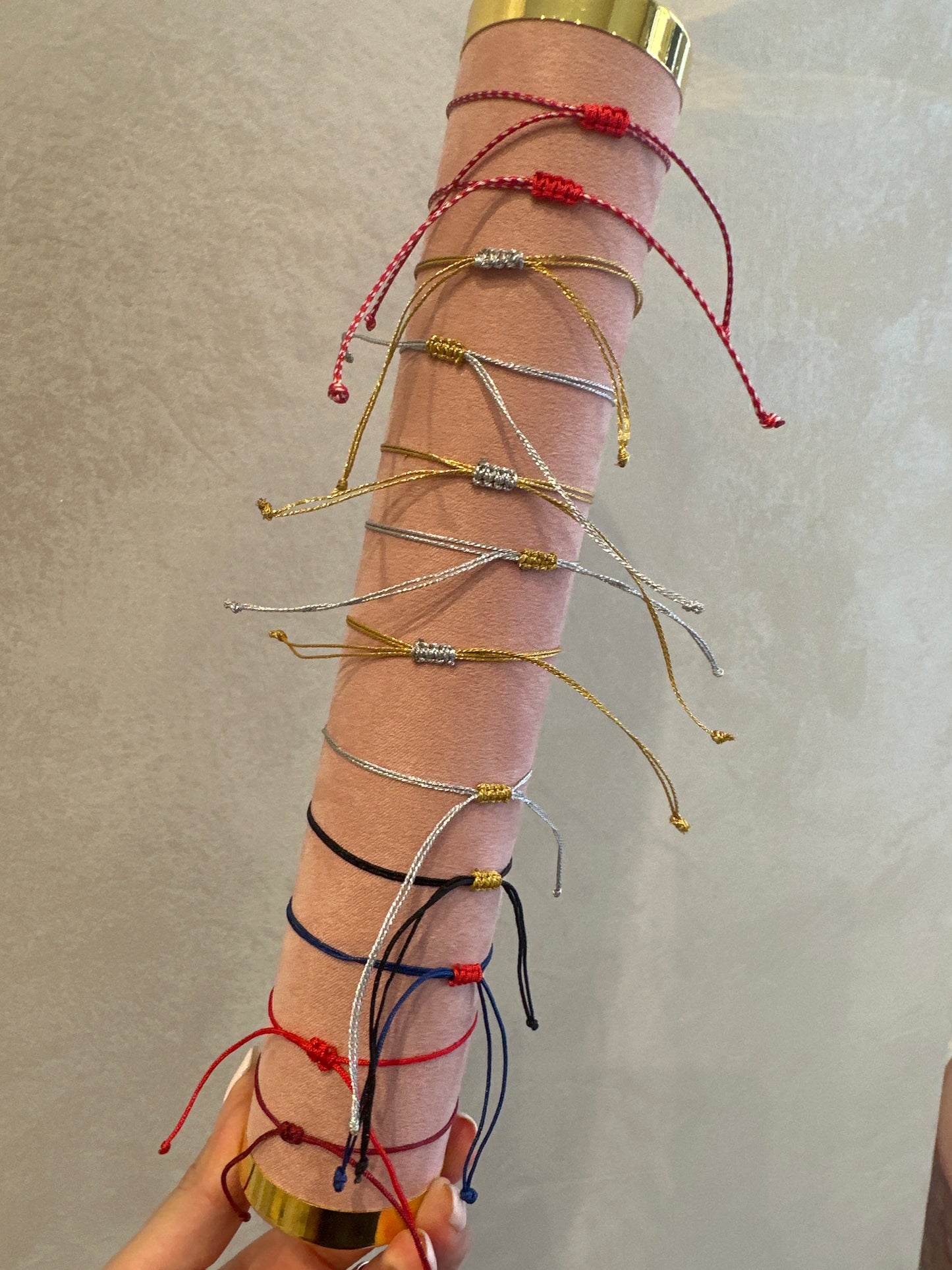 Bracciale cordino tessuto