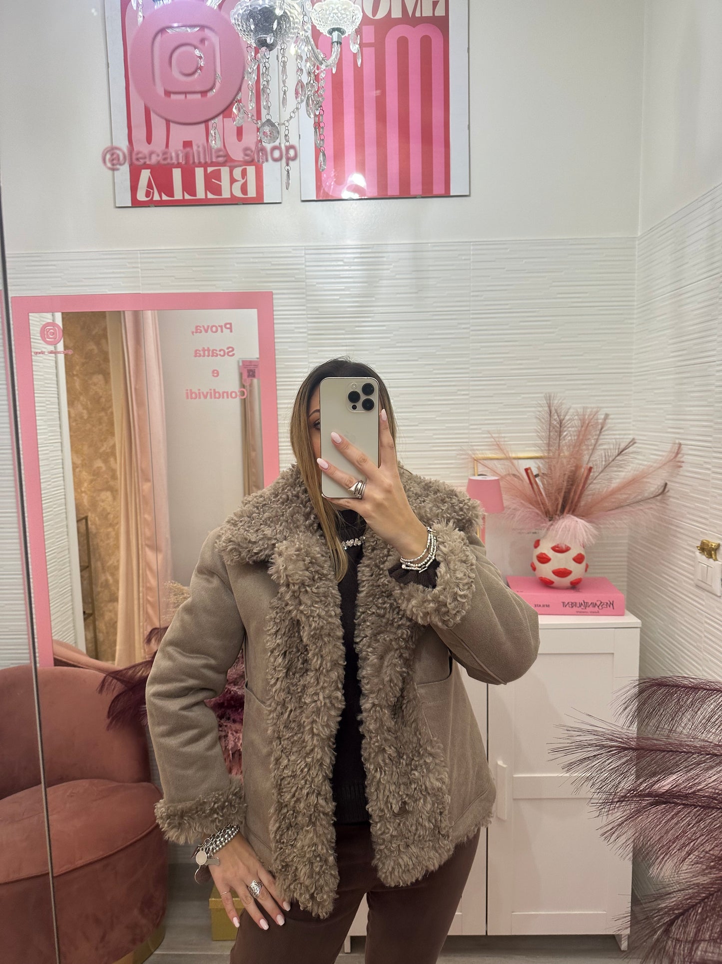 Ecomontone double - face Taupe