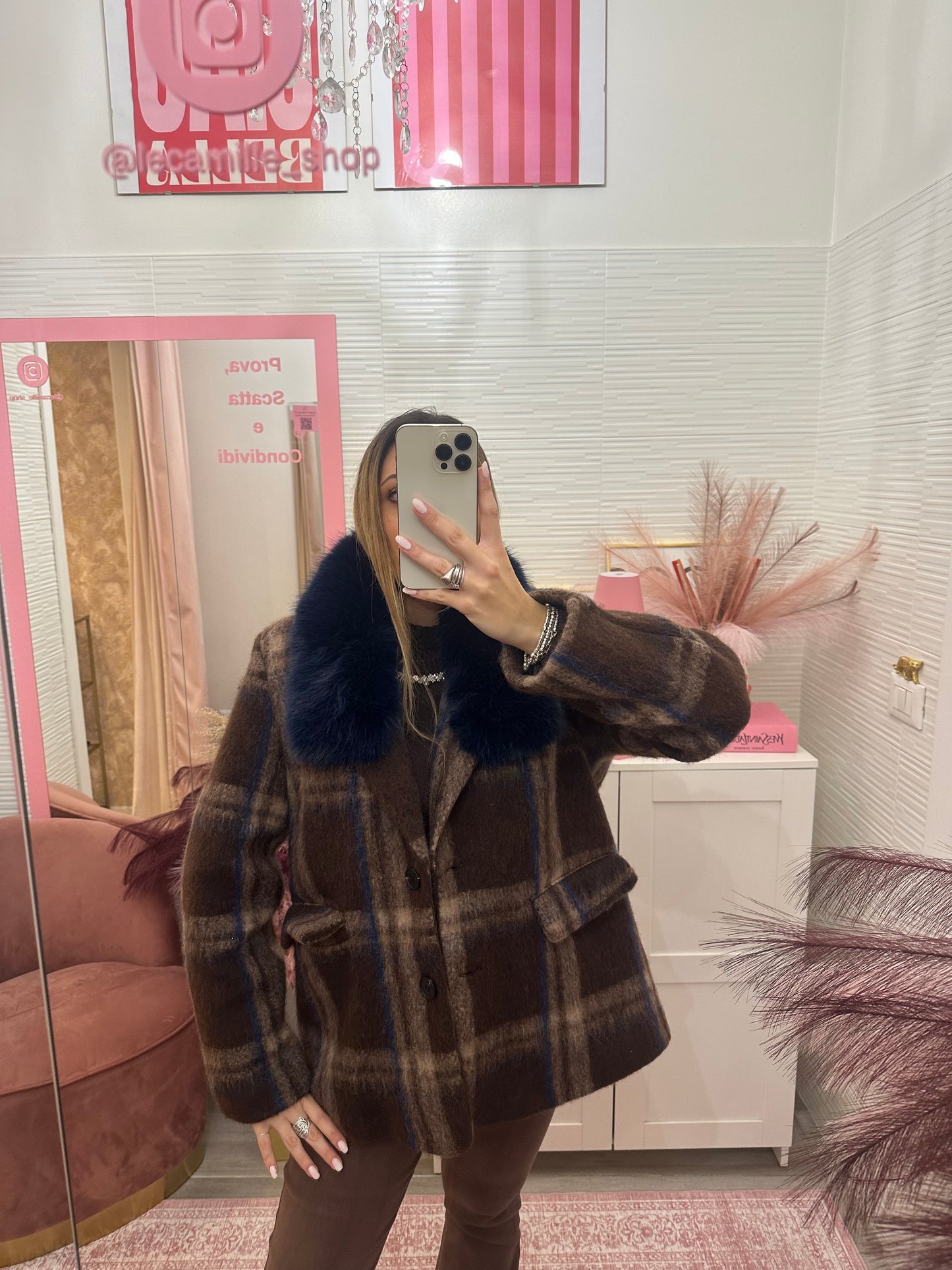 Giacca cappotto quadri