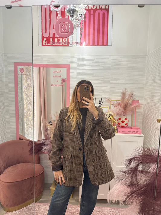 Blazer/cappotto oversize tartan