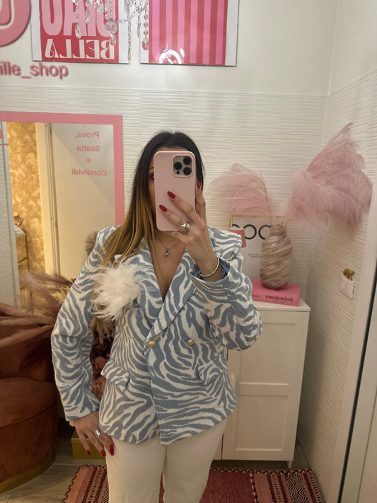 Giacca Zebra Azzurra