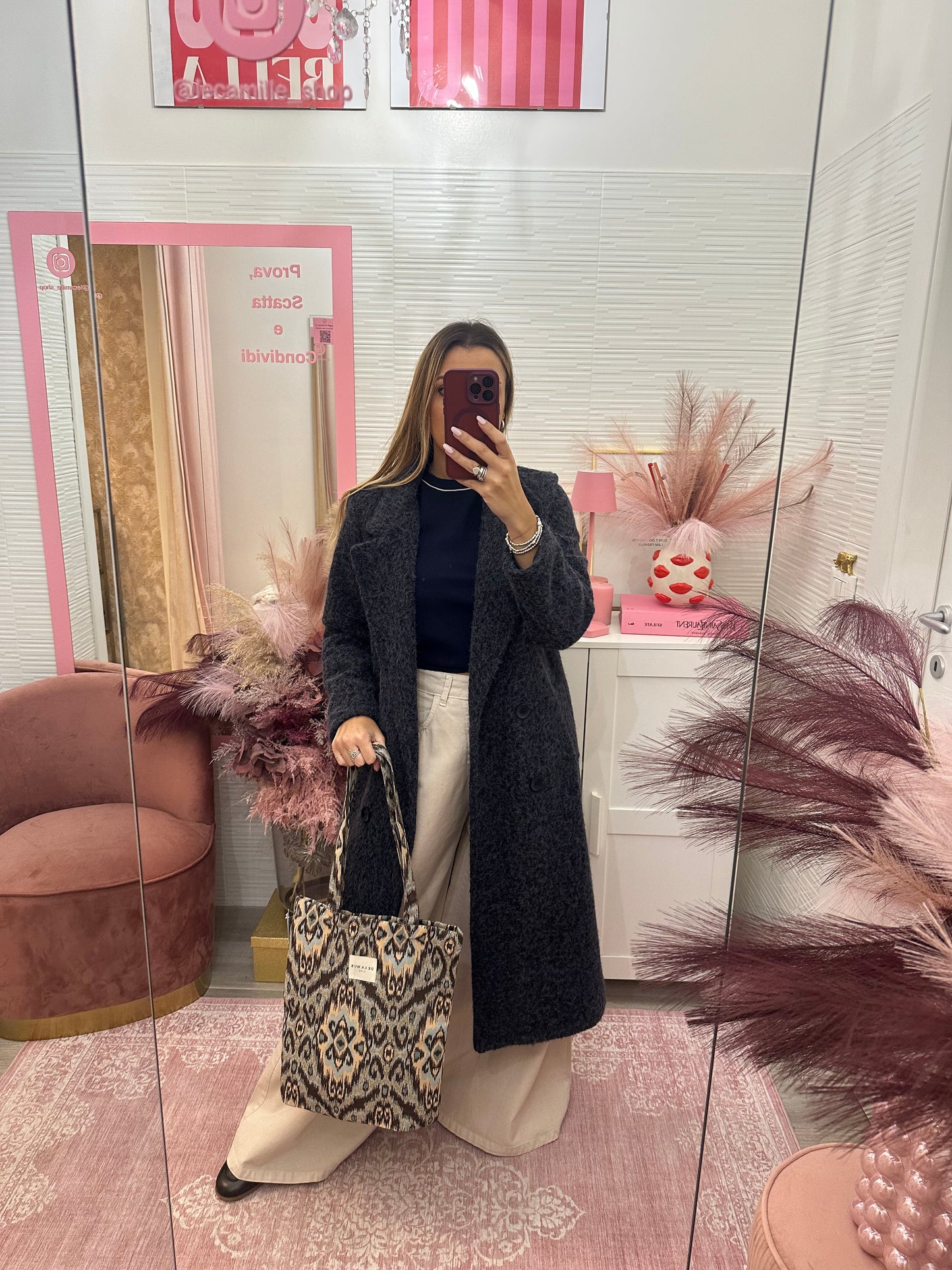 Cappotto lungo Bouclè