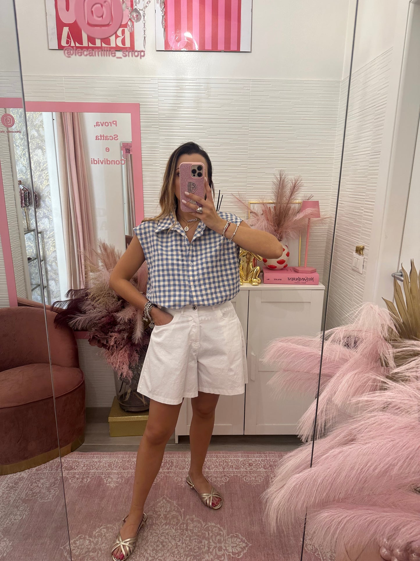 Pantaloncino a campana bianco