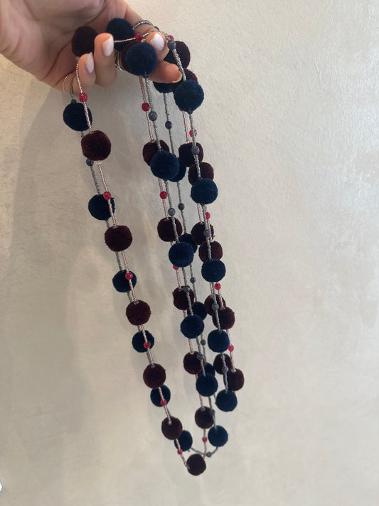 Collana 80cm ponpon